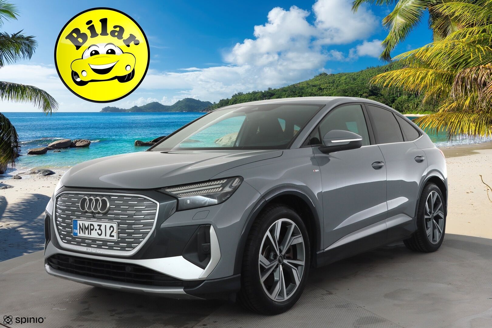 Audi Q4 e-tron 2022 40 e-tron Sportback S-line - ACC | ILP | HUD | P.Kamera | Kaistavahti | Digimittari | Matrix-LED | Navi | Sporttipenkit | Sähköluukku | Apple&Android | 1.Om Suomi-auto | Kahdet renkaat aluvanteilla | Merkkihuollettu |