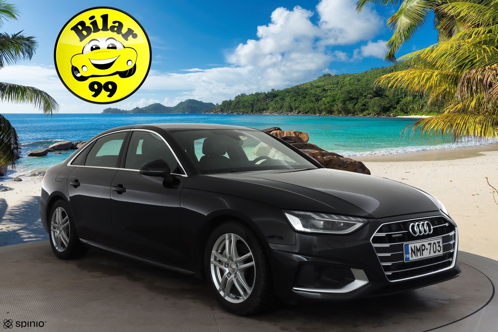 Audi A4 2022 40TDI 150kW Business Advanced * ACC / P.kamera / Matrix LED / Koukku / Webasto / Hierovat penkit * - S-line sisäpaketti / 1.Om Suomi-auto / Kahdet renkaat aluvanteilla / Huippuvarusteet