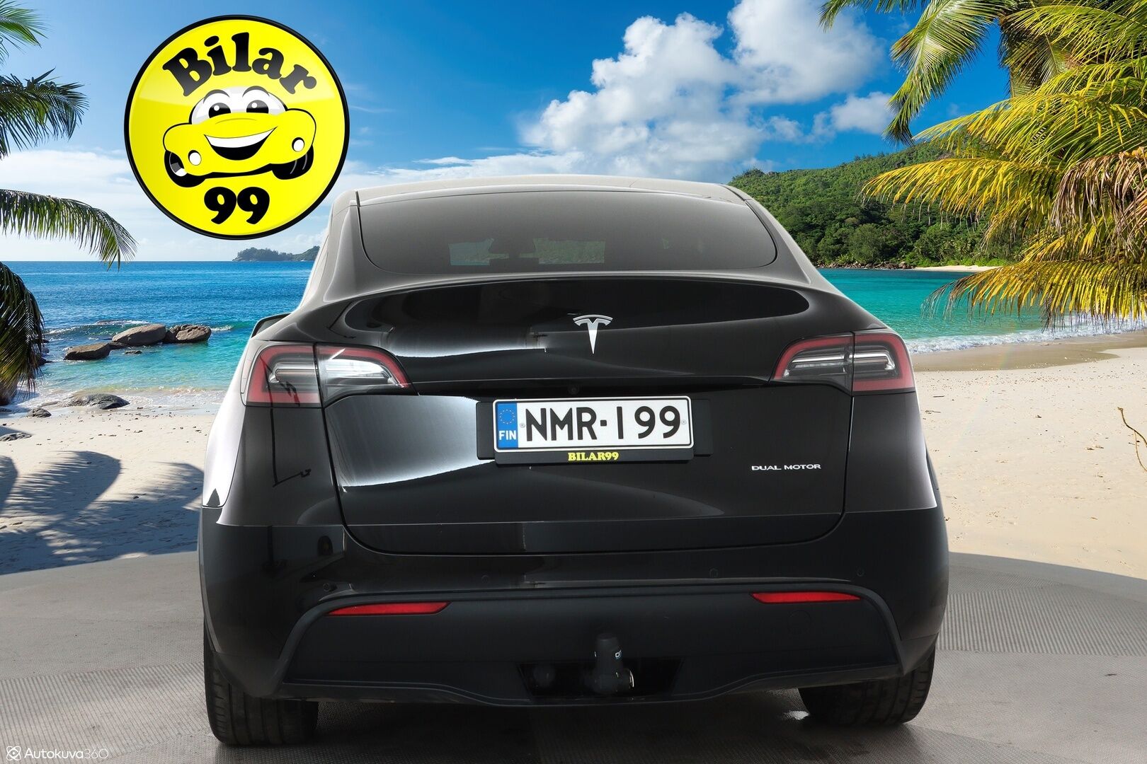 Tesla Model Y 2022 Long Range **FSD / Koukku / Lämpöpumppu / Matrix LED / Lasikatto / Premium Audio / P.kamera** - 3,99 % KORKOTARJOUS TÄHÄN AUTOON - 1-om. Suomi-auto / Kahdet renkaat vanteilla