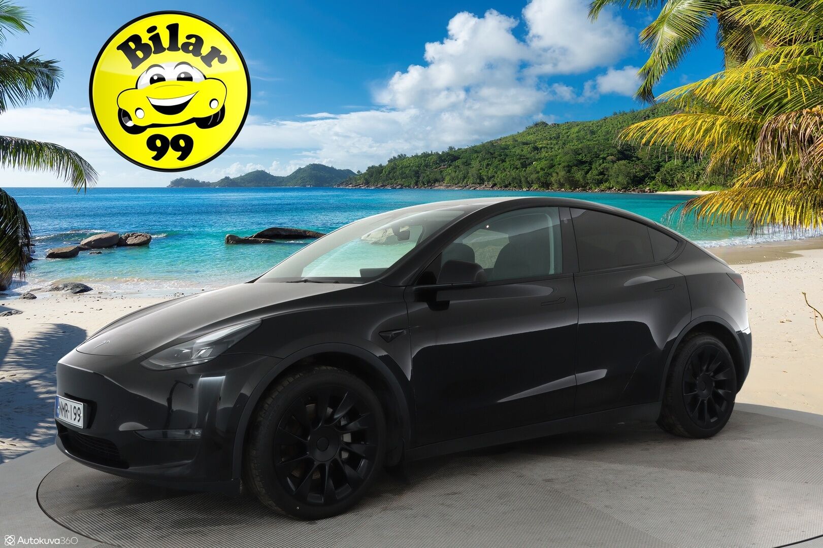 Tesla Model Y 2022 Long Range **FSD / Koukku / Lämpöpumppu / Matrix LED / Lasikatto / Premium Audio / P.kamera** - 3,99 % KORKOTARJOUS TÄHÄN AUTOON - 1-om. Suomi-auto / Kahdet renkaat vanteilla