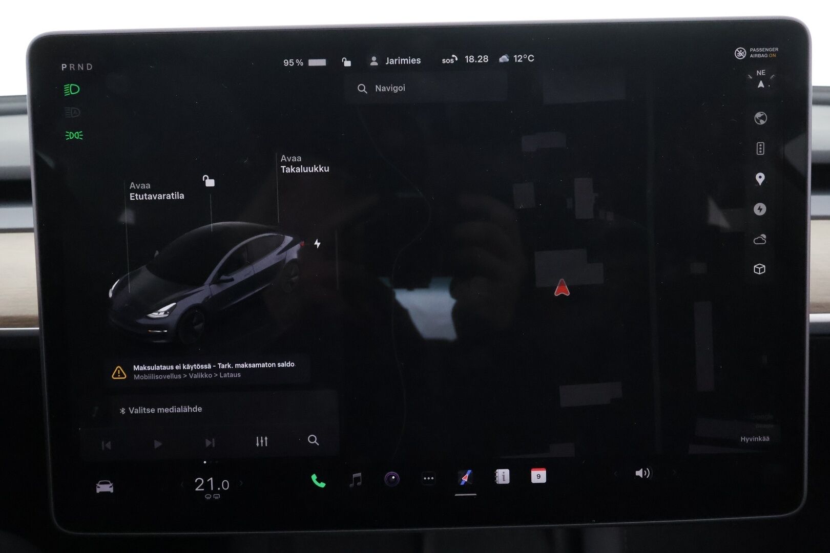Tesla Model 3 2022 RWD * ILP / ACC / Lasikatto / Premium Speakers / P.Kamera / Matrix-LED / Muistipenkki / Kaistavahti * - Suomi-auto / Akku kuntotarkastettu / 2x Latauskaapelit / Kahdet renkaat aluvanteilla