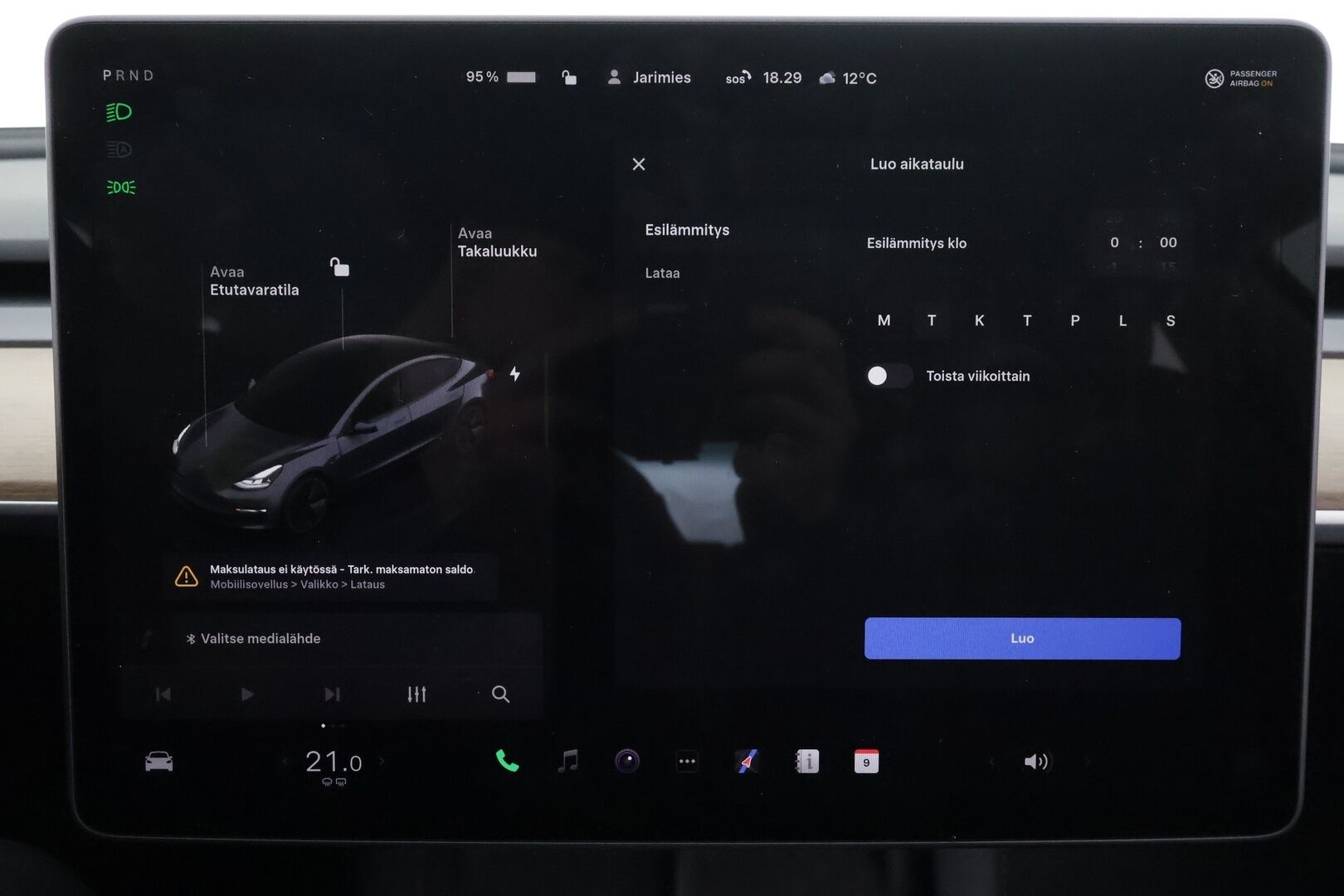 Tesla Model 3 2022 RWD * ILP / ACC / Lasikatto / Premium Speakers / P.Kamera / Matrix-LED / Muistipenkki / Kaistavahti * - Suomi-auto / Akku kuntotarkastettu / 2x Latauskaapelit / Kahdet renkaat aluvanteilla