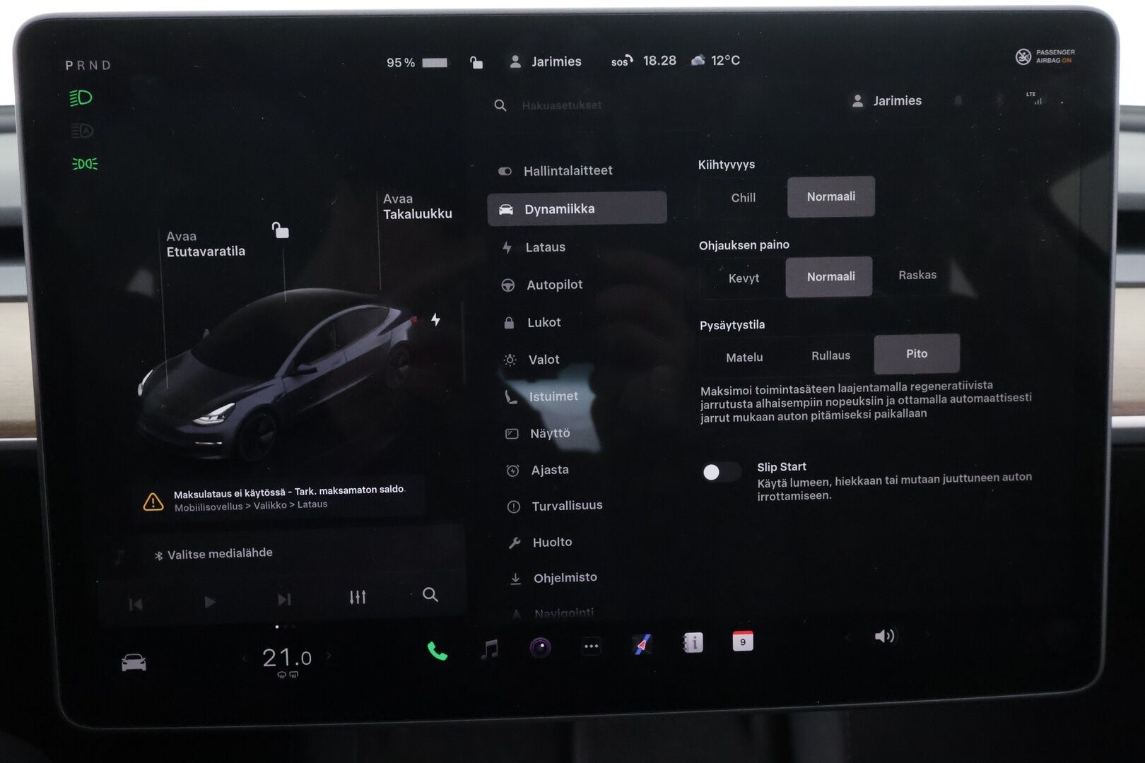 Tesla Model 3 2022 RWD * ILP / ACC / Lasikatto / Premium Speakers / P.Kamera / Matrix-LED / Muistipenkki / Kaistavahti * - Suomi-auto / Akku kuntotarkastettu / 2x Latauskaapelit / Kahdet renkaat aluvanteilla