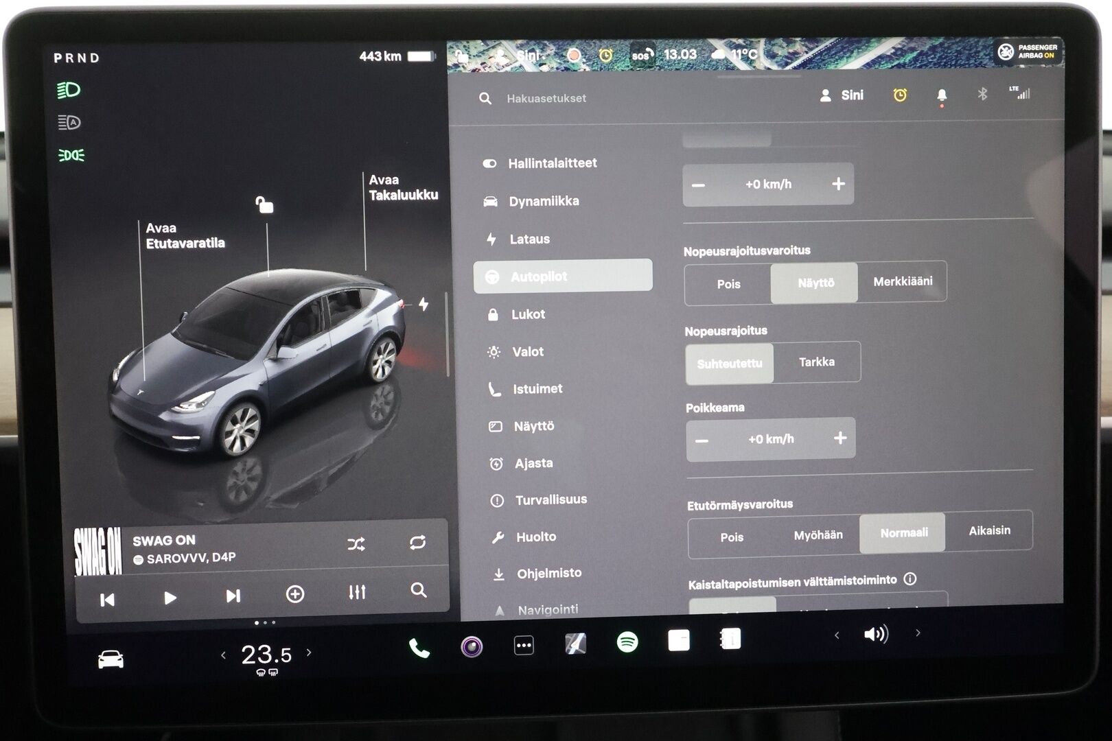 Tesla Model Y 2022 Long Range * ILP / ACC / Lasikatto / Matrix-LED / P.Kamera / Muistipenkki / Premium Audio / Navi / Keyless * - Suomi-auto 