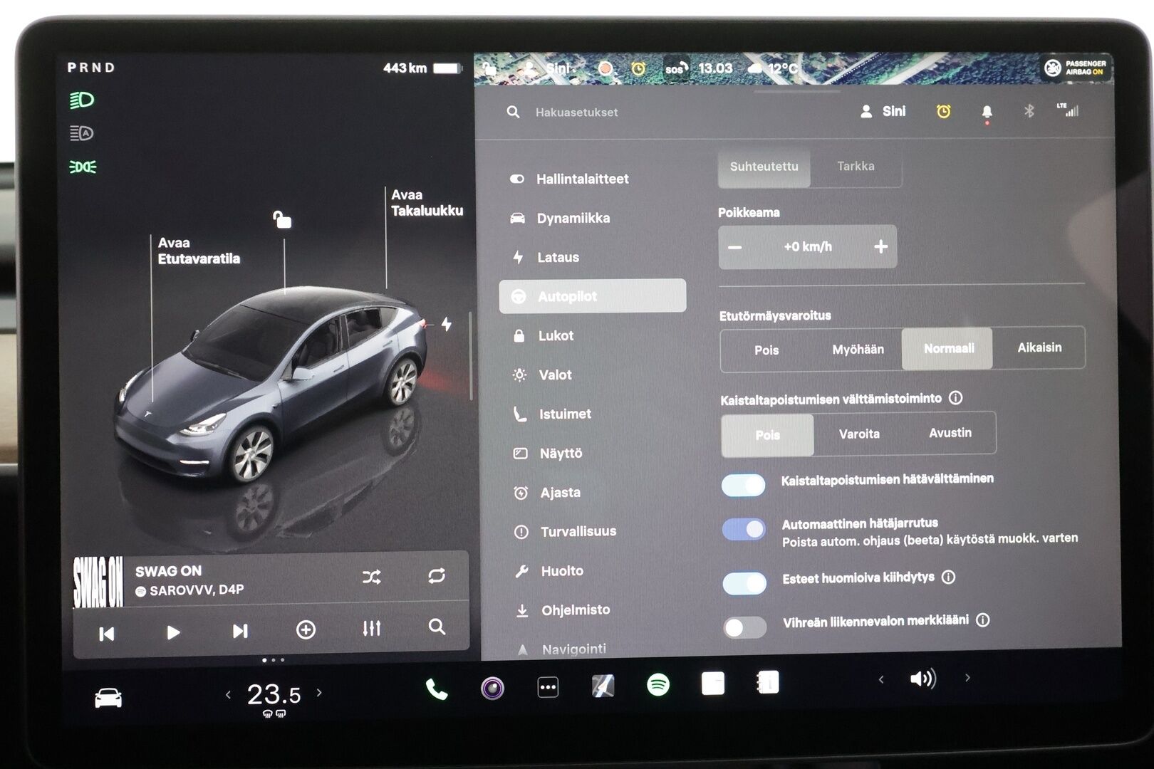 Tesla Model Y 2022 Long Range * ILP / ACC / Lasikatto / Matrix-LED / P.Kamera / Muistipenkki / Premium Audio / Navi / Keyless * - Suomi-auto 