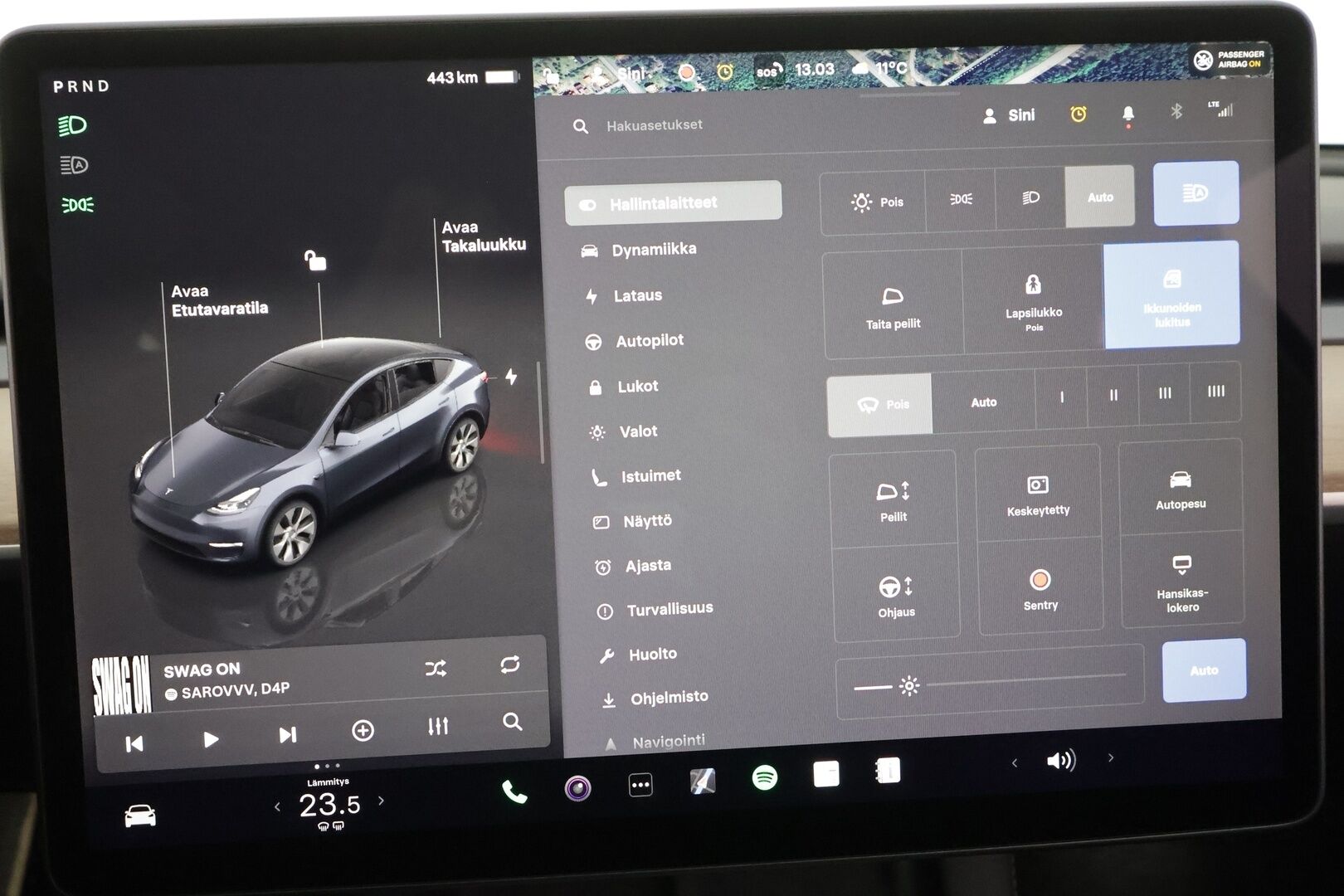 Tesla Model Y 2022 Long Range * ILP / ACC / Lasikatto / Matrix-LED / P.Kamera / Muistipenkki / Premium Audio / Navi / Keyless * - Suomi-auto 