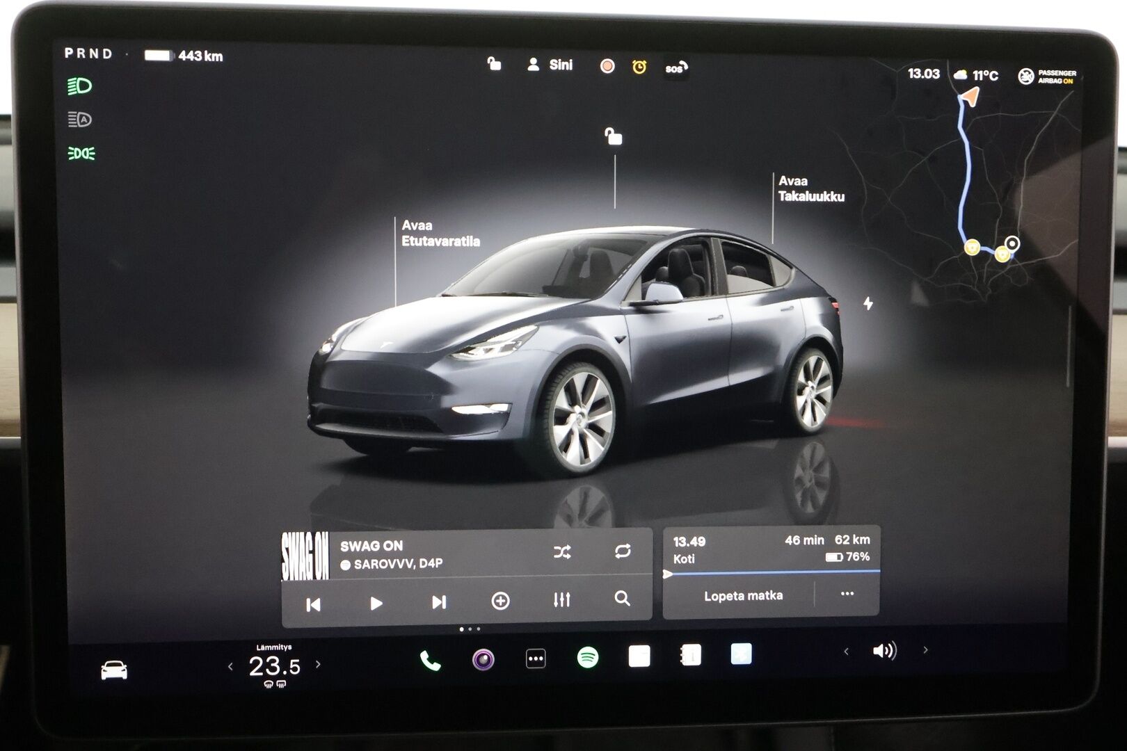 Tesla Model Y 2022 Long Range * ILP / ACC / Lasikatto / Matrix-LED / P.Kamera / Muistipenkki / Premium Audio / Navi / Keyless * - Suomi-auto 
