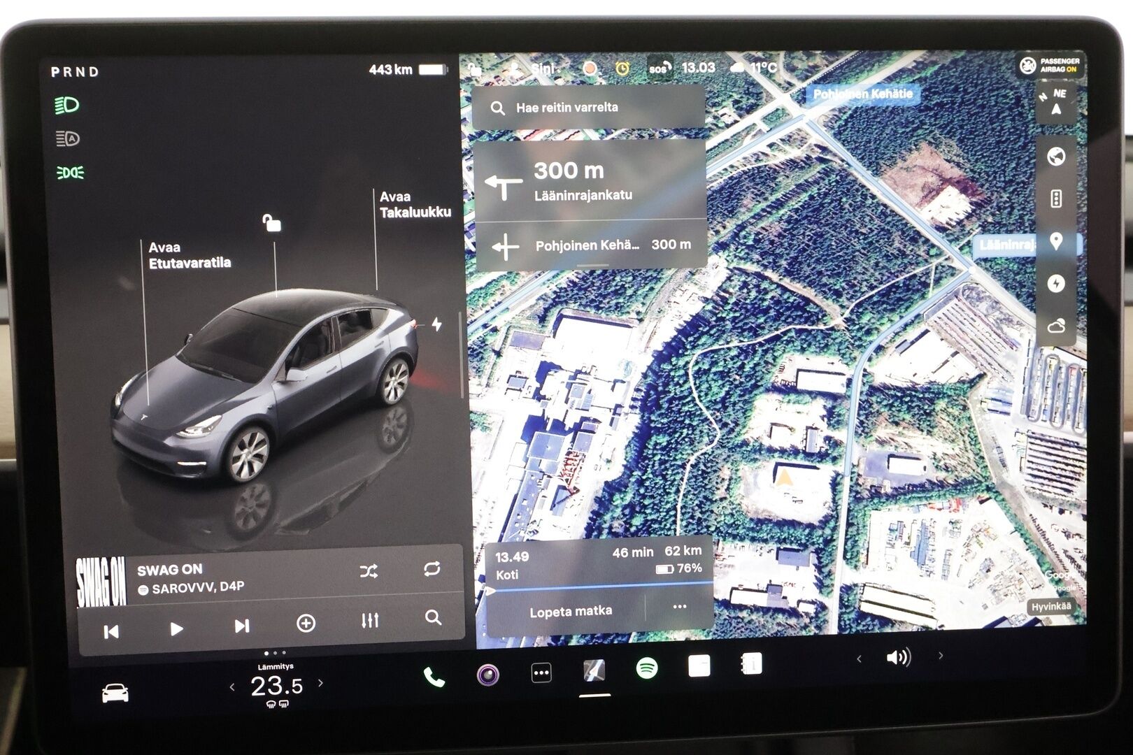 Tesla Model Y 2022 Long Range * ILP / ACC / Lasikatto / Matrix-LED / P.Kamera / Muistipenkki / Premium Audio / Navi / Keyless * - Suomi-auto 