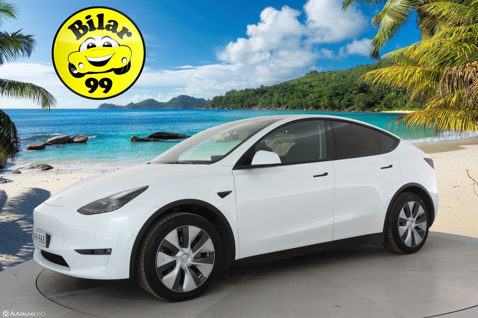 Tesla Model Y 2022 Long Range ** 1-Om Suomi auto / Adapt.vakkari / Lasikatto / Premium audio / Matrix LED / Sähköpenkit / P.kamera - 3,99 % KORKOTARJOUS TÄHÄN AUTOON - Nahkaverhoilu / Kahdet renkaat