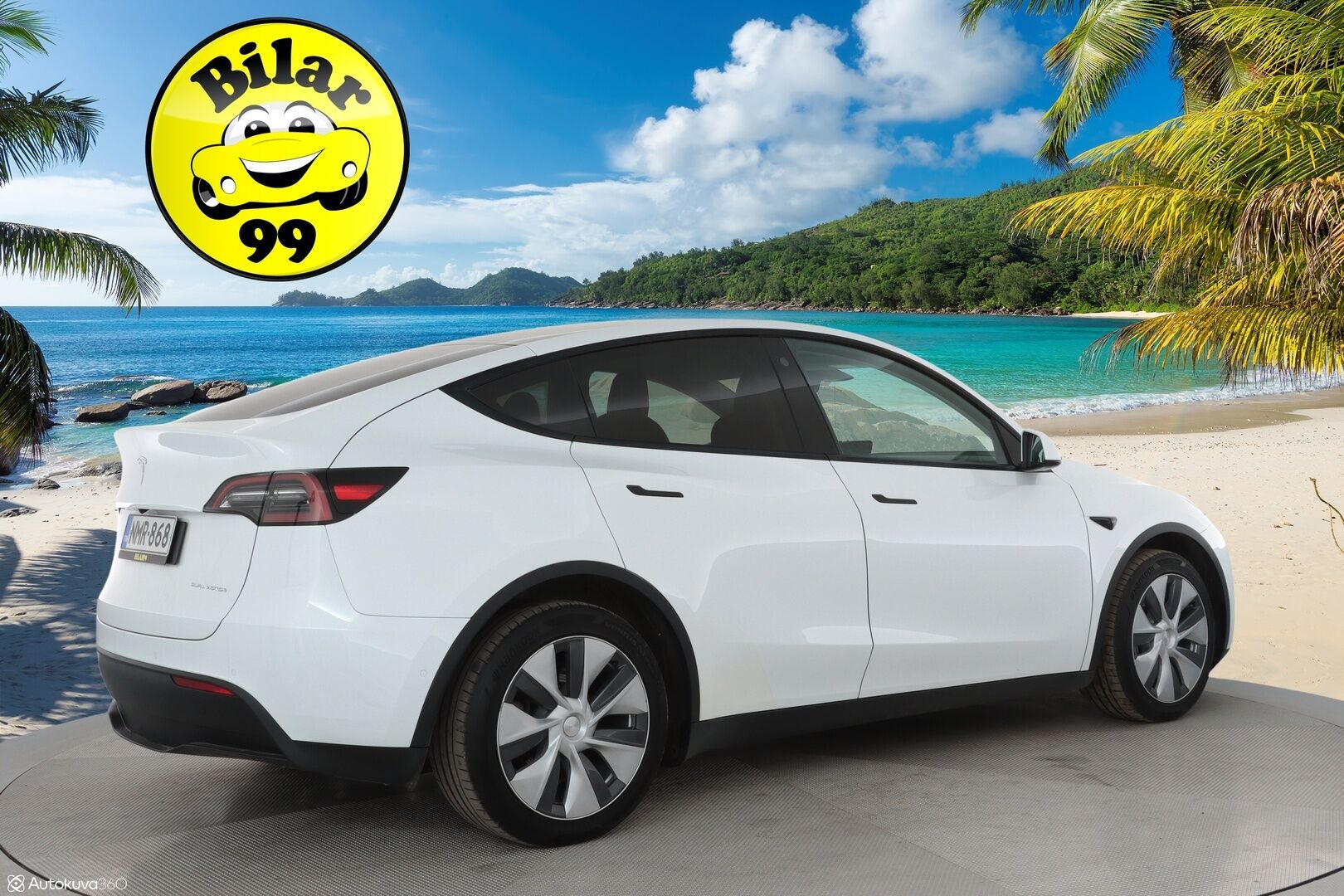 Tesla Model Y 2022 Long Range ** 1-Om Suomi auto / Adapt.vakkari / Lasikatto / Premium audio / Matrix LED / Sähköpenkit / P.kamera - 3,99 % KORKOTARJOUS TÄHÄN AUTOON - Nahkaverhoilu / Kahdet renkaat