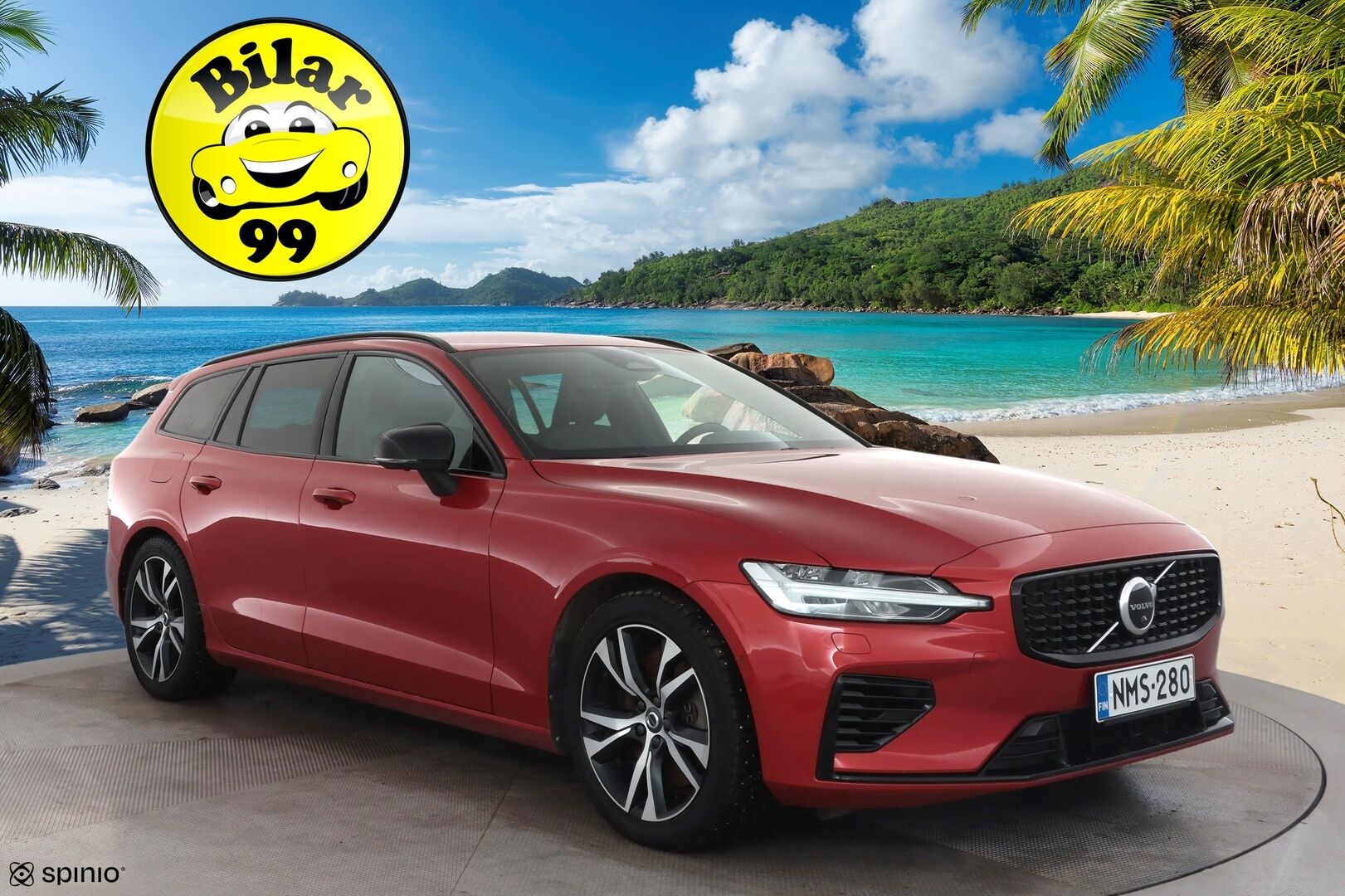 Volvo V60 2023 T6 AWD Long Range Plus Dark aut * Lisälämmitin / Vetokoukku / Adapt.Vakkari / Full LED / 360-Kamera / Sporttinahat Muistilla - 1-om Suomi-auto / Akku kuntotarkastettu / 2x Latauskaapelit / Kahdet renkaat aluvanteilla