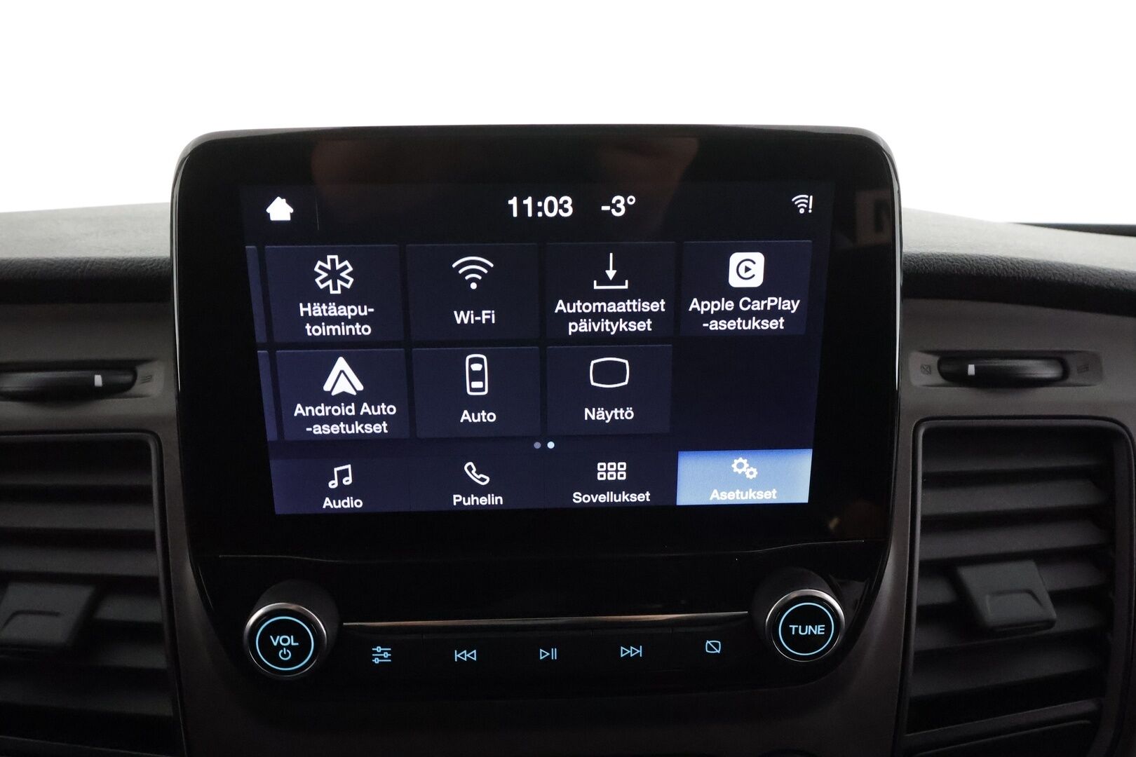 Ford Transit Custom 2023 320 2,0TDCi 130 hv A6 Etuveto Trend Van N1 L2H1 * Webasto / Koukku / Vakkari / P.Kamera / Kaistavahti / Apple&Android * - Lämmitettävä Tuulilasi / 1-om Suomi-auto / Kahdet renkaat / Merkkihuollot