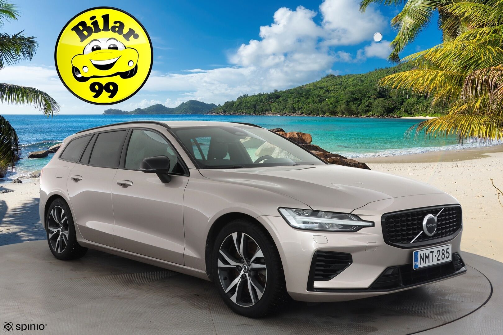 Volvo V60 2023 T6 AWD Long Range Plus Dark aut * Koukku / ACC / Full-LED / P.Kamera / Sportnahat Muistilla / H&K / Keyless * - Suomi-auto / Kahdet renkaat aluvanteilla / Merkkihuollot