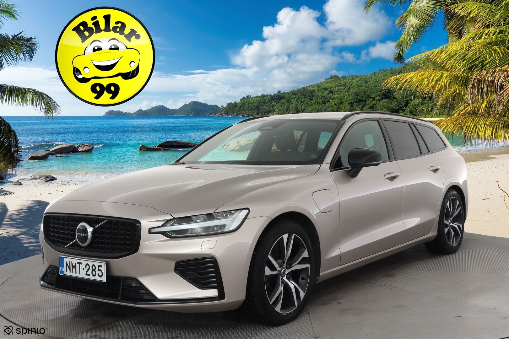 Volvo V60 2023 T6 AWD Long Range Plus Dark aut * Koukku / ACC / Full-LED / P.Kamera / Sportnahat Muistilla / H&K / Keyless * - Suomi-auto / Kahdet renkaat aluvanteilla / Merkkihuollot