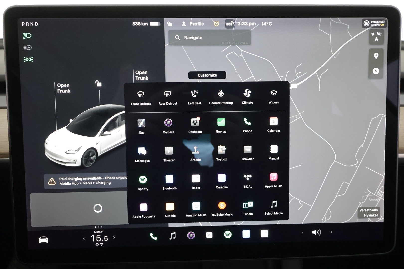 Tesla Model 3 2021 Standard Range Plus * Lasikatto / ILP / Matrix LED / P.Kamera / Ratinlämmitin / Self-Driving / Sähköluukku * - Kahdet renkaat aluvanteilla