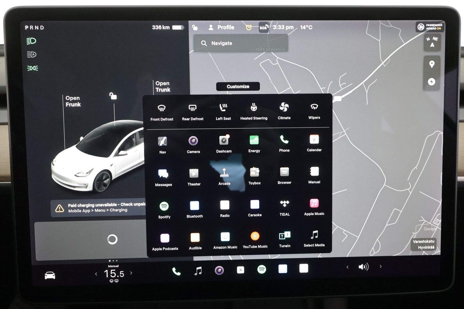 Tesla Model 3 2021 Standard Range Plus * Lasikatto / ILP / Matrix LED / P.Kamera / Ratinlämmitin / Self-Driving / Sähköluukku * - Kahdet renkaat aluvanteilla