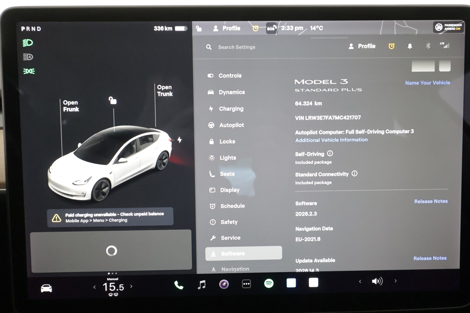 Tesla Model 3 2021 Standard Range Plus * Lasikatto / ILP / Matrix LED / P.Kamera / Ratinlämmitin / Self-Driving / Sähköluukku * - Kahdet renkaat aluvanteilla