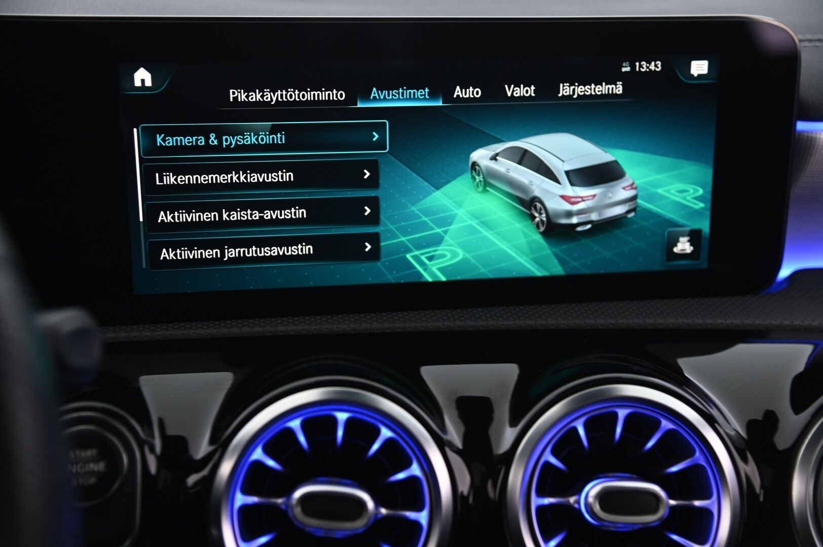 MERCEDES-BENZ CLA 2021 250 e A Shooting Brake EQ Power AMG *Burmester / Widescreen / Panorama / Koukku / Multibeam / Kamera* - Mercedes Me / 2x renkaat ja vanteet / Ambient / Nahka-Alcantara 