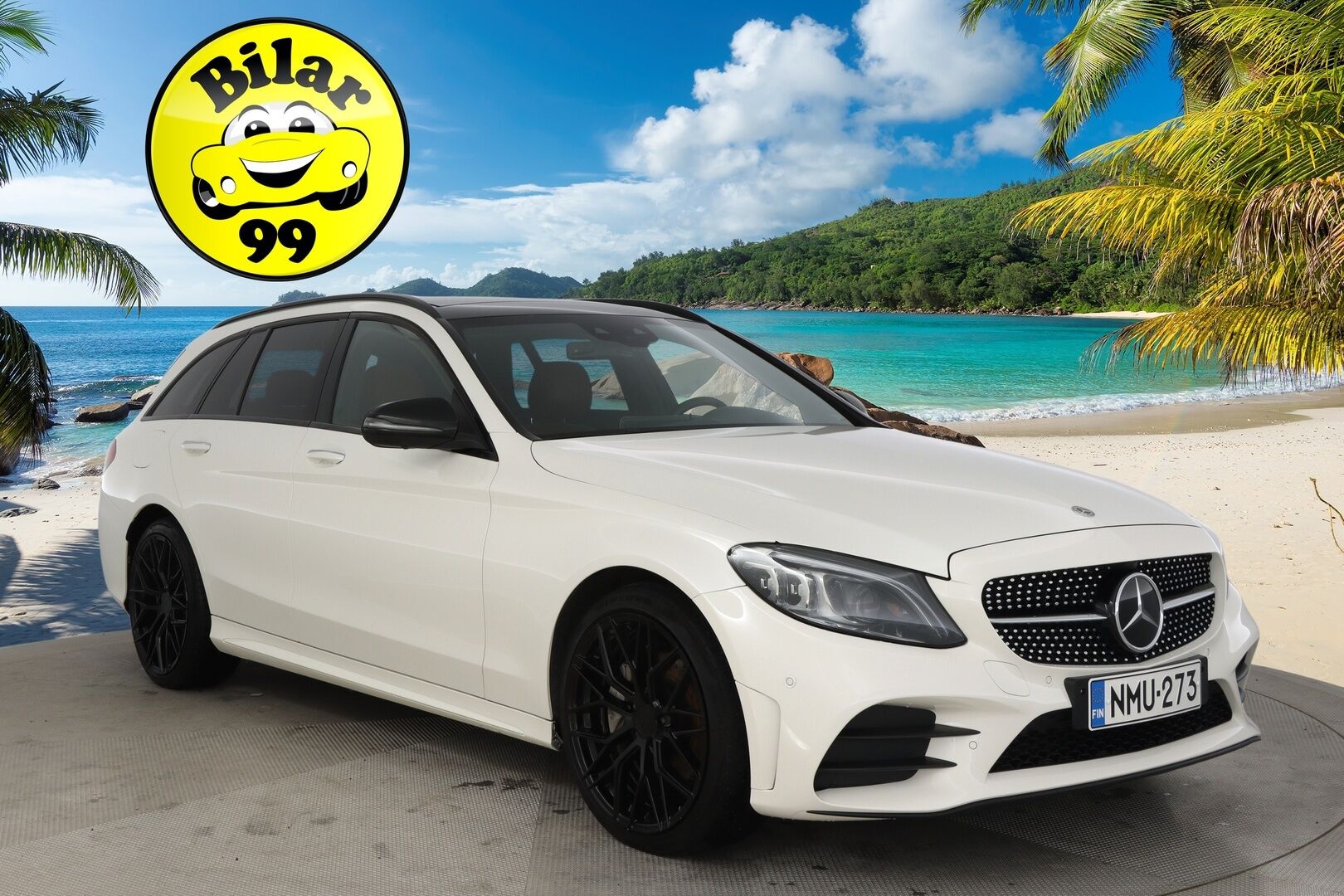 Mercedes-Benz C 2019 C 220 d 4MATIC Amg *Panorama / Distronic / Burmester / 360-kamera / Webasto / HUD / Muistinahat* - 3,99 % KORKOTARJOUS TÄHÄN AUTOON - *Todella kovilla varusteilla! / 2x Vanteet ja renkaat / Hyvä huoltohistoria!