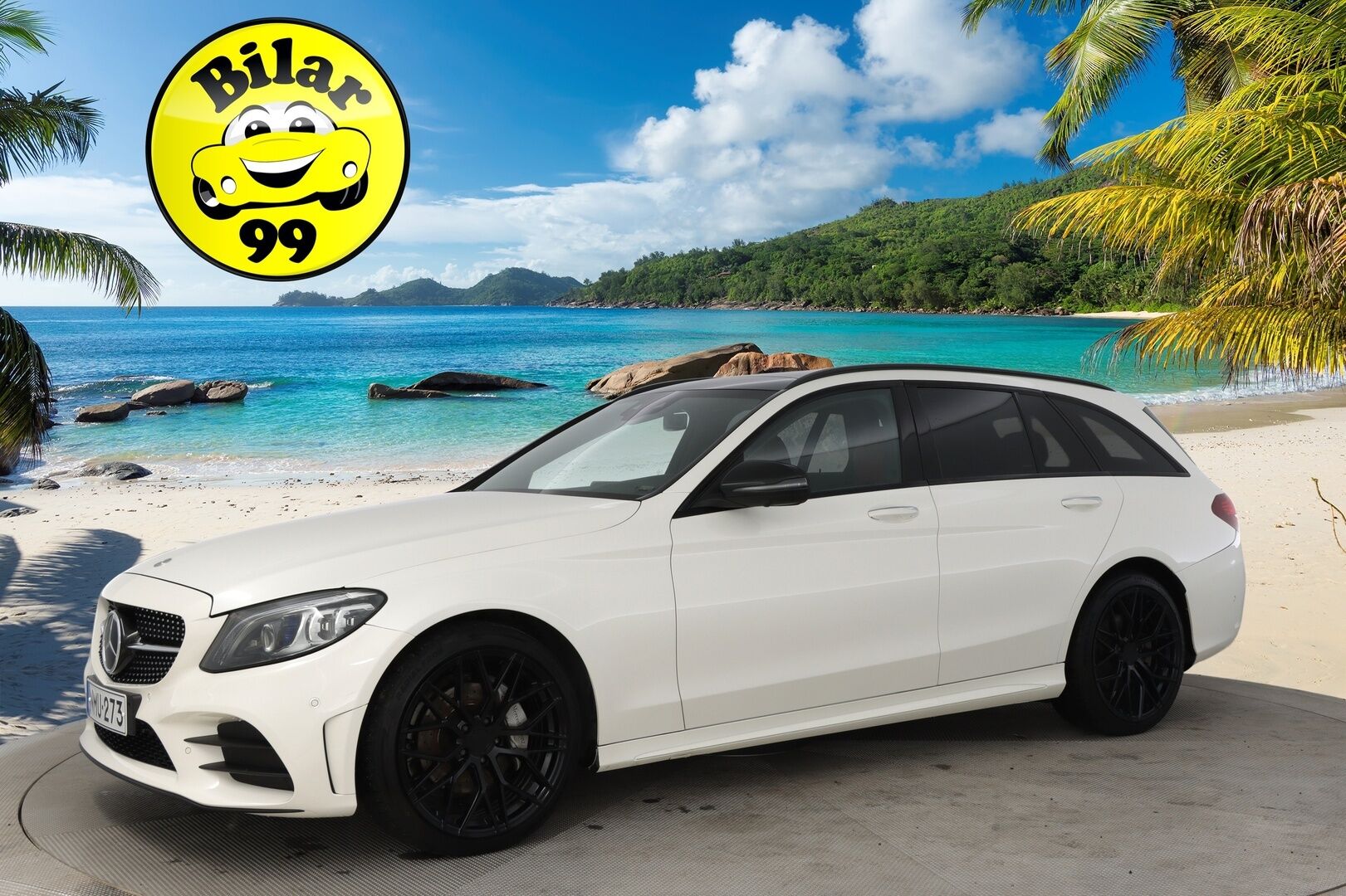 Mercedes-Benz C 2019 C 220 d 4MATIC Amg *Panorama / Distronic / Burmester / 360-kamera / Webasto / HUD / Muistinahat* - 3,99 % KORKOTARJOUS TÄHÄN AUTOON - *Todella kovilla varusteilla! / 2x Vanteet ja renkaat / Hyvä huoltohistoria!