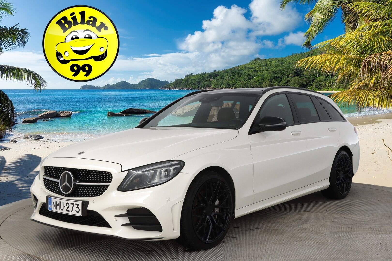 Mercedes-Benz C 2019 C 220 d 4MATIC Amg *Panorama / Distronic / Burmester / 360-kamera / Webasto / HUD / Muistinahat* - 3,99 % KORKOTARJOUS TÄHÄN AUTOON - *Todella kovilla varusteilla! / 2x Vanteet ja renkaat / Hyvä huoltohistoria!