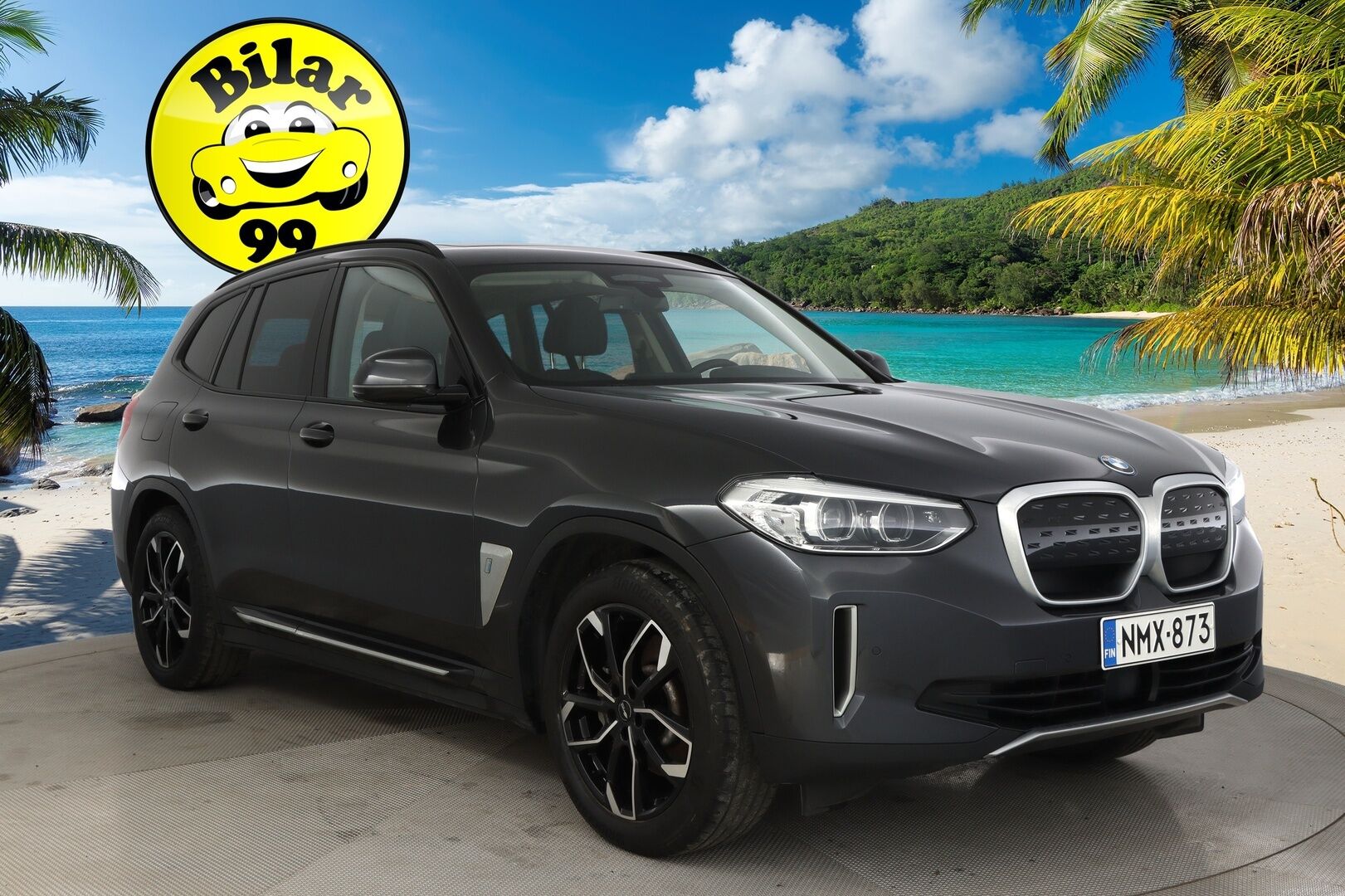 BMW iX3 2021 G08 Charged - 3,99 % KORKOTARJOUS TÄHÄN AUTOON - Panorama / Adapt. Vakkari / Koukku / P. kamera / LED-valot / Muistipenkki / kaistavahti / Navi / 2x Renkaat /