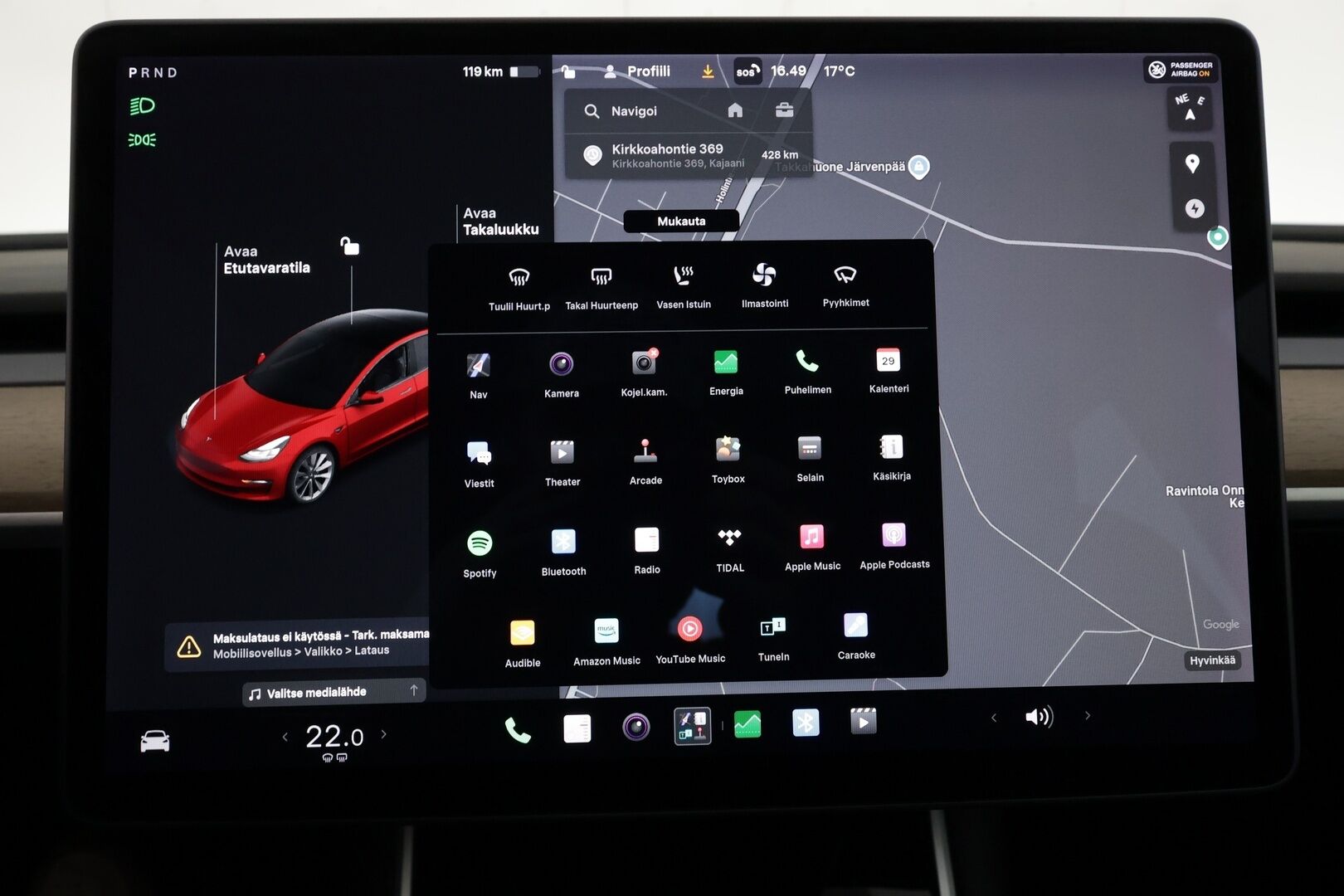 TESLA MODEL 3 2021 Standard Range Plus - | Lasikatto | ACC | Matrix-LED | P.kamera | Muistipenkki | Premium Speakers | Navi | Kaistavahti | Keyless | 2x Latauskaapelit | Kahdet renkaat |