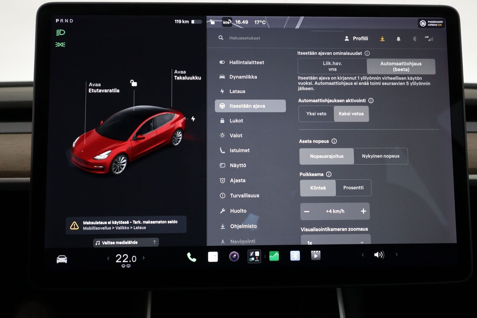 TESLA MODEL 3 2021 Standard Range Plus - | Lasikatto | ACC | Matrix-LED | P.kamera | Muistipenkki | Premium Speakers | Navi | Kaistavahti | Keyless | 2x Latauskaapelit | Kahdet renkaat |