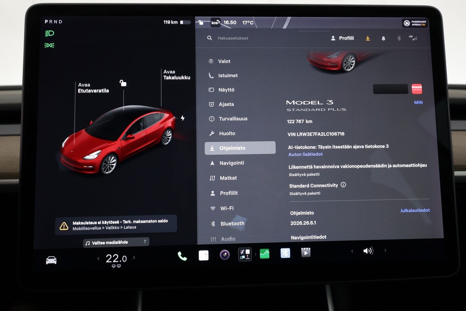 TESLA MODEL 3 2021 Standard Range Plus - | Lasikatto | ACC | Matrix-LED | P.kamera | Muistipenkki | Premium Speakers | Navi | Kaistavahti | Keyless | 2x Latauskaapelit | Kahdet renkaat |