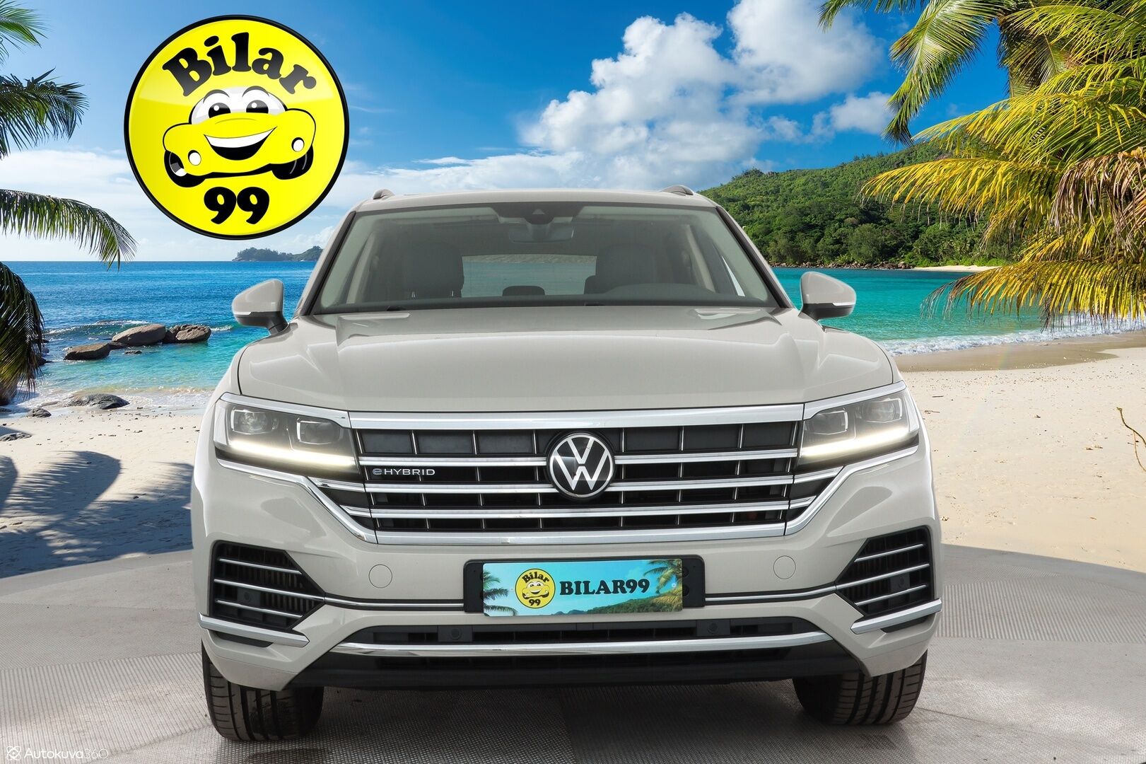 VOLKSWAGEN TOUAREG 2021 Atmosphere 3,0 V6 eHybrid 280 kW 4MOTION Tiptronic * Adapt. Cruise / Panorama / Kamera / Koukku / Sähköiset Comfort Nahkapenkit * - 3,99 % KORKOTARJOUS TÄHÄN AUTOON - * Haluttu harvinainen väri! / 2x renkaat / Apple&Android*