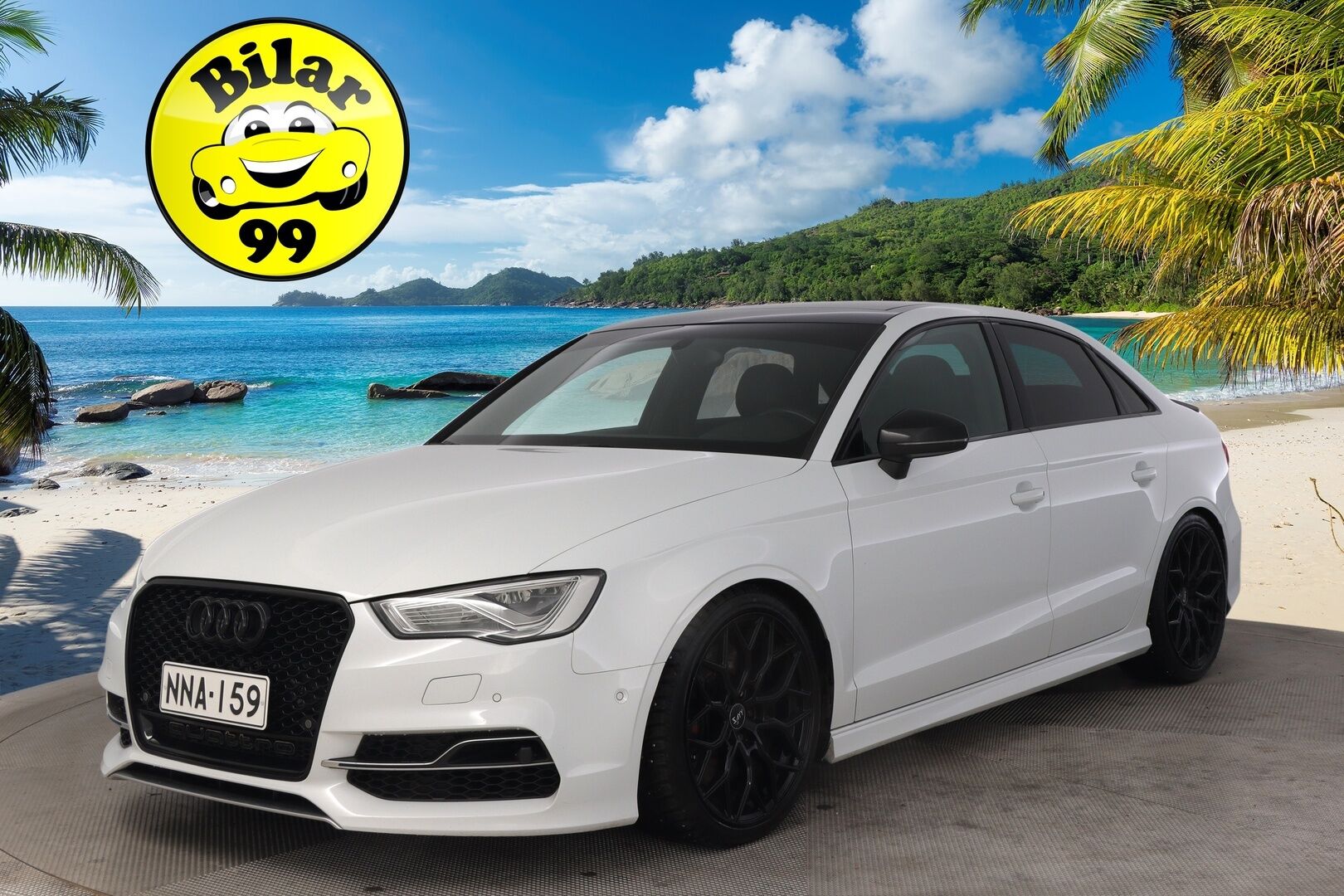 Audi S3 2015 Sedan 2,0 TFSI 221 kW quattro S tronic - Bang&Olufsen | Kattoluukku | Flatbottom | Lohko | Nahka-alcantara penkit |2x renkaat & vanteet