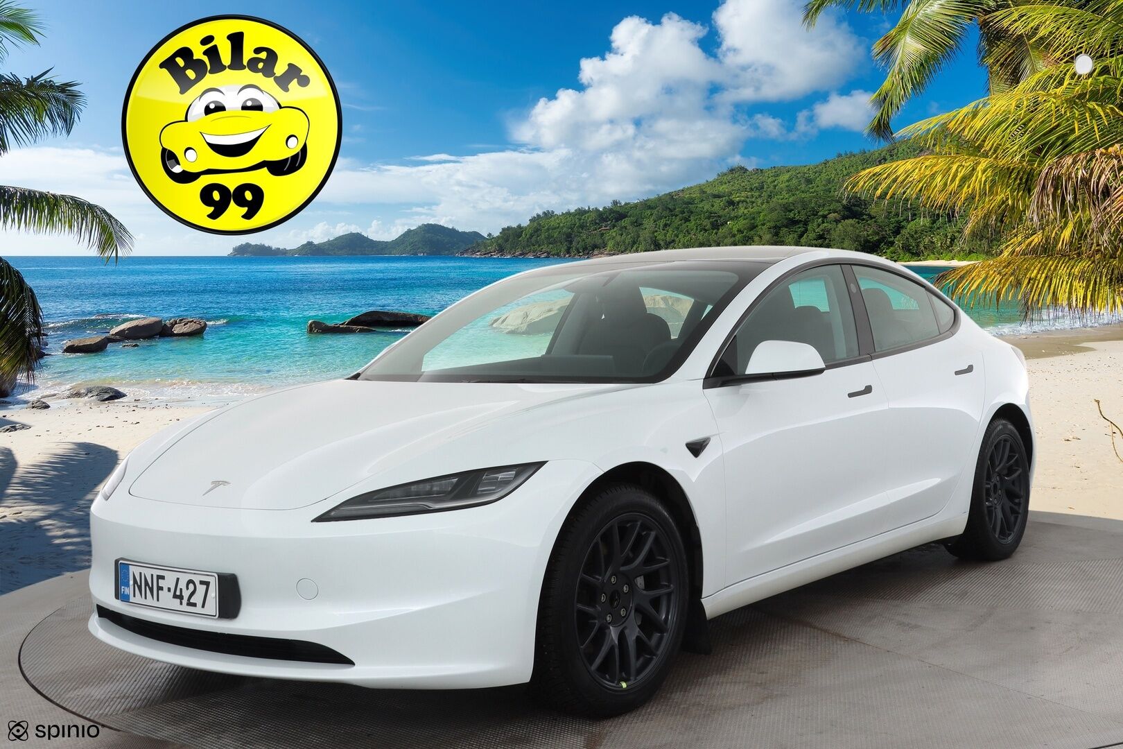 Tesla Model 3 2024 Standard Range Plus * Koukku / Lasikatto / Matrix LED / Viihdenäyttö / Nahat / ILP / P.kamera / Facelift * - Suomi-auto / Kahdet renkaat aluvanteilla