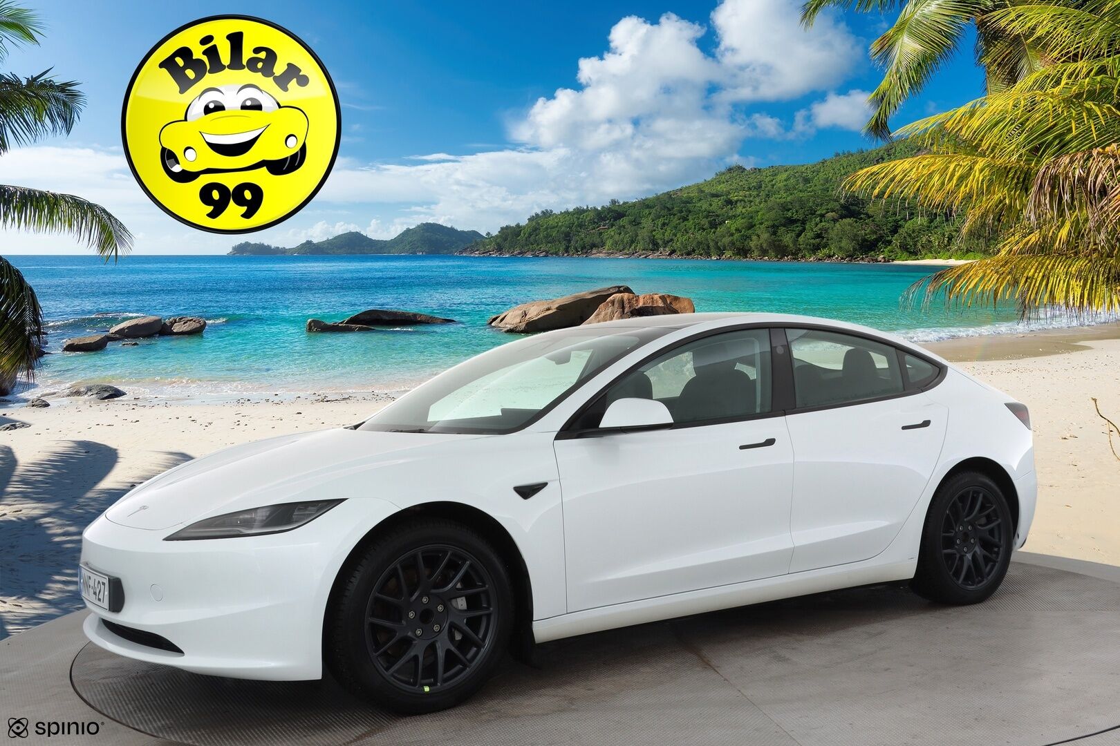 Tesla Model 3 2024 Standard Range Plus * Koukku / Lasikatto / Matrix LED / Viihdenäyttö / Nahat / ILP / P.kamera / Facelift * - Suomi-auto / Kahdet renkaat aluvanteilla