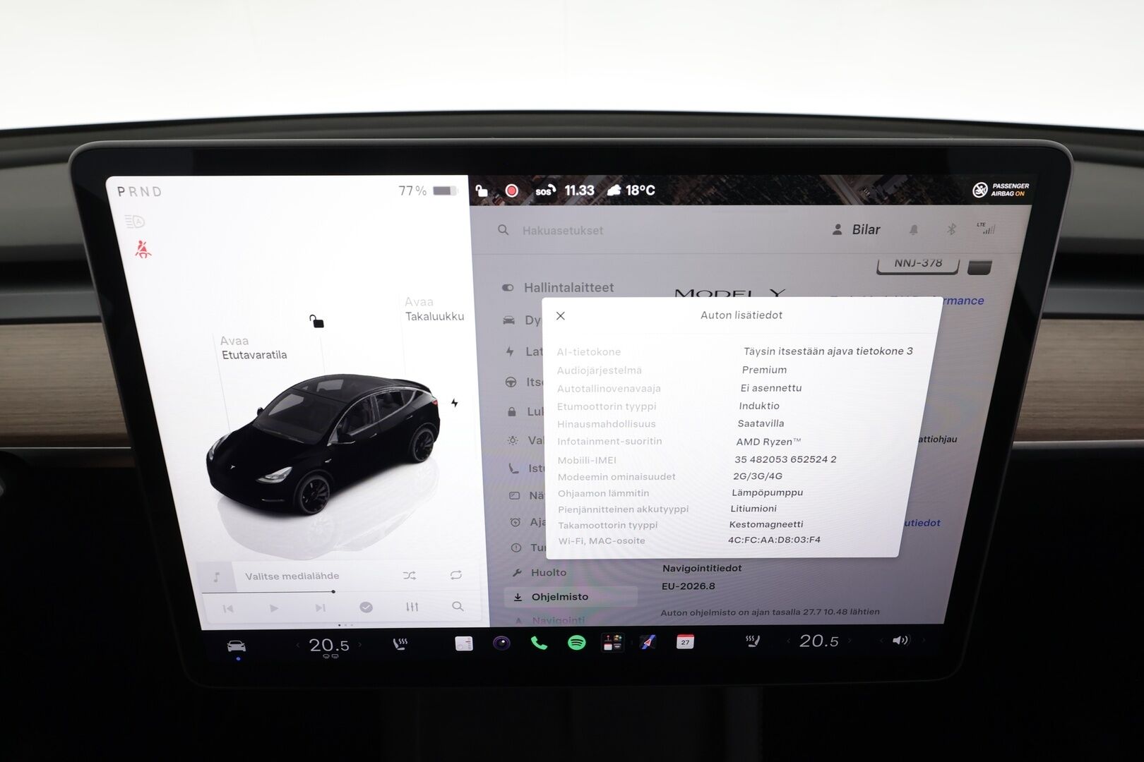 Tesla Model Y 2024 Performance - | ACC | ILP | Koukku | S3XY Knob | Premium Audio | Lasikatto | Matrix | Sähkönahat | Muistipenkki | Autosteer | P.kamera | 1-om suomiauto | 