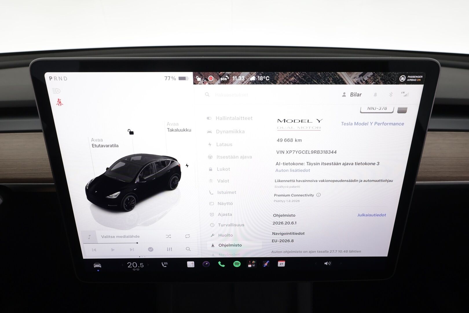 Tesla Model Y 2024 Performance - | ACC | ILP | Koukku | S3XY Knob | Premium Audio | Lasikatto | Matrix | Sähkönahat | Muistipenkki | Autosteer | P.kamera | 1-om suomiauto | 