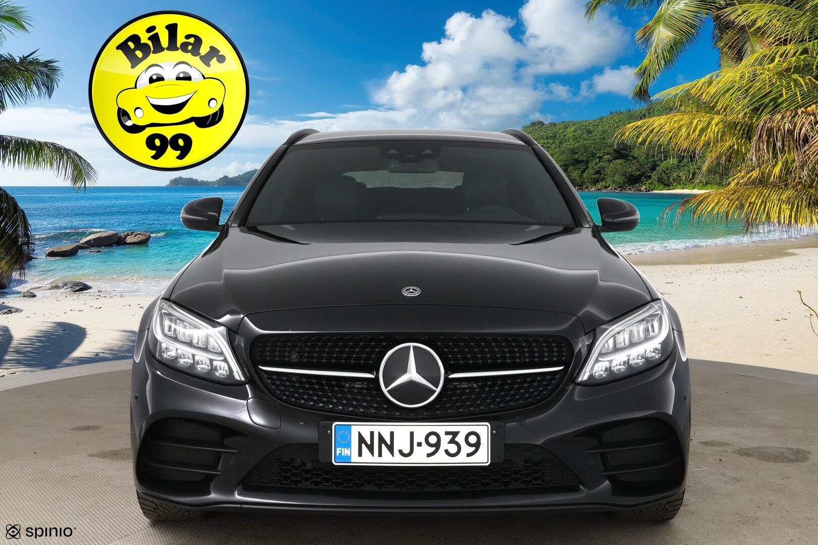 MERCEDES-BENZ C 2021 300T e Plug-in AMG Night edition / Digimittaristo / Esilämmitys / P. kamera / Koukku / Nahka-alcant. / LED High Perf. / - Kattavasti varusteltu! / 2x renkaat & vanteet / Night edition / SOH 90,4%! / Siniset tikkaukset