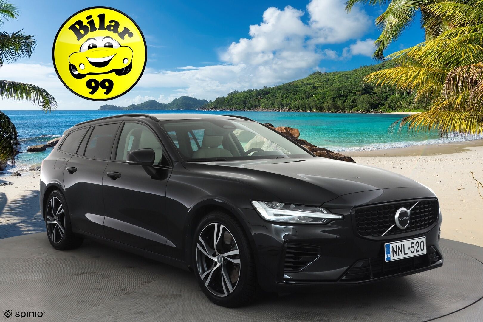 Volvo V60 2024 T6 AWD Long Range Plus Dark aut * ACC / H&K / Muistipenkit / Full-LED / BLIS / Sporttinahat / Keyless / Facelift * - 1.Om Suomi-auto / Kahdet renkaat aluvanteilla / Merkkihuollettu