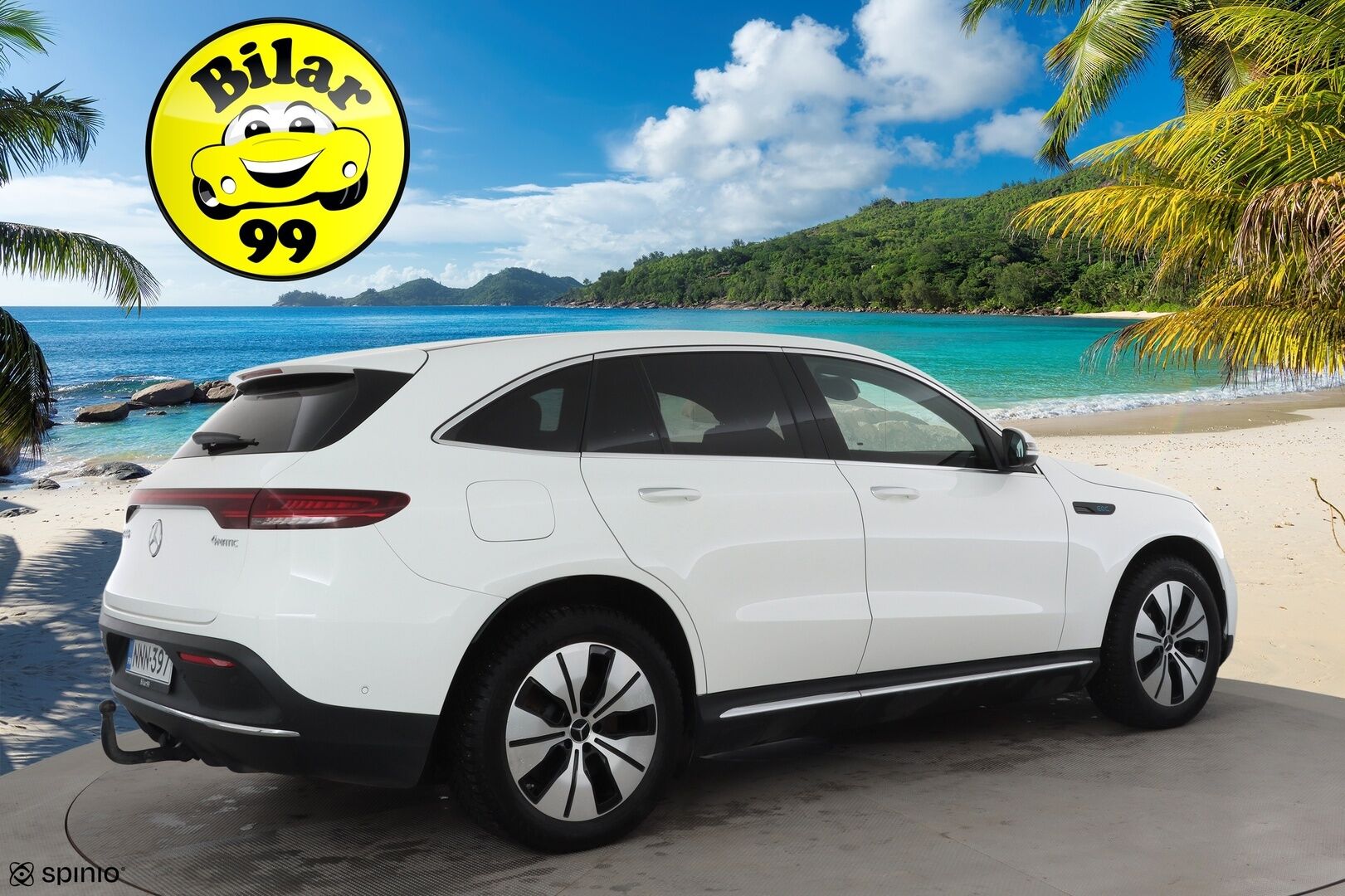 Mercedes-Benz EQC 2022 400 4MATIC Business AMG * Distronic+ / Akkukäyttöinen lisälämmitin / Koukku / Multibeam / 360-kamera * - Kahdet Renkaat