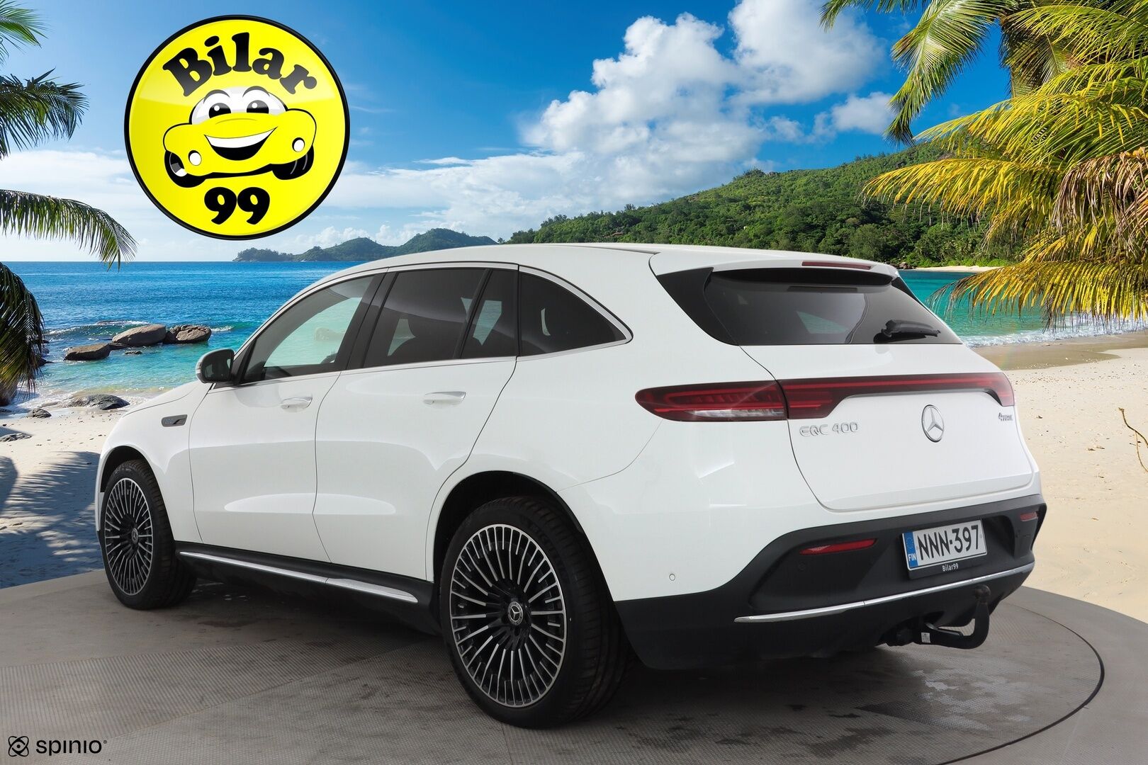 Mercedes-Benz EQC 2022 400 4MATIC Business AMG * Distronic+ / Akkukäyttöinen lisälämmitin / Koukku / Multibeam / 360-kamera * - Kahdet Renkaat