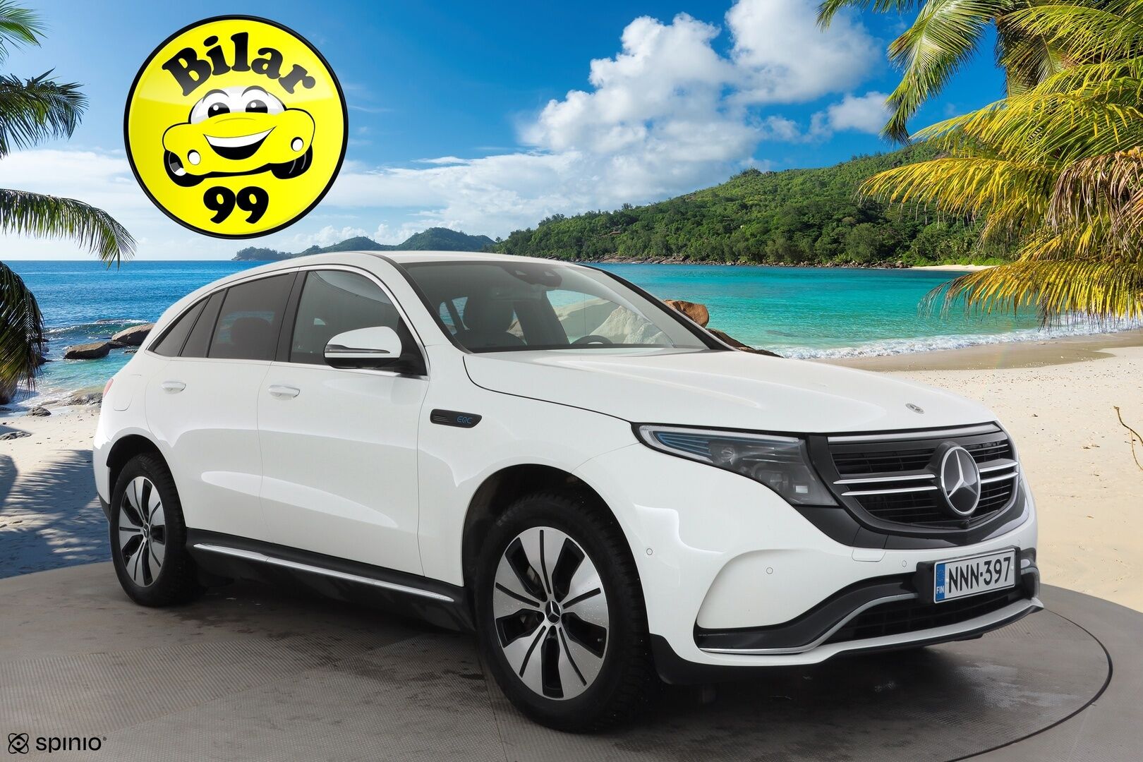 Mercedes-Benz EQC 2022 400 4MATIC Business AMG * Distronic+ / Akkukäyttöinen lisälämmitin / Koukku / Multibeam / 360-kamera * - Kahdet Renkaat