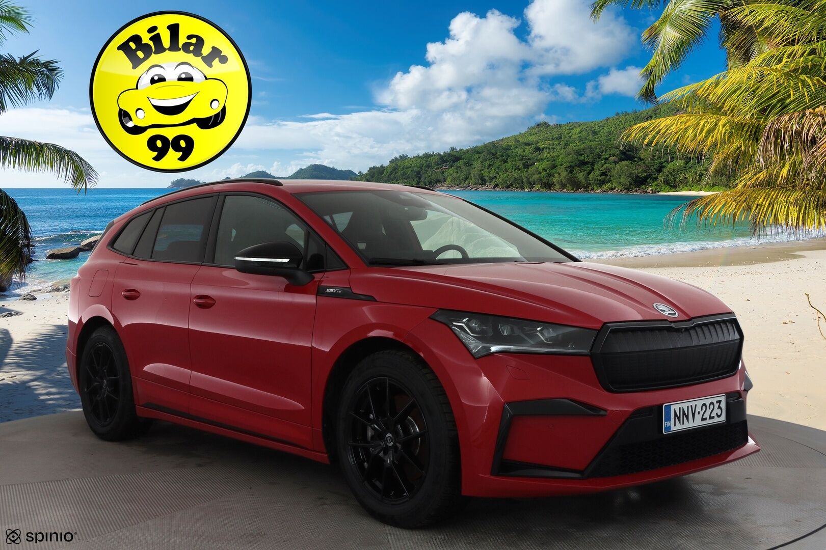 Skoda Enyaq 2021 80 SportLine iV * ILP / Koukku / ACC / Matrix-LED / 360° / Navi / Kaistavahti / Digimittaristo / Keyless * - HULLU BLACKWEEK 2,49% KORKOTARJOUS - Akku kuntotarkastettu / Kahdet renkaat