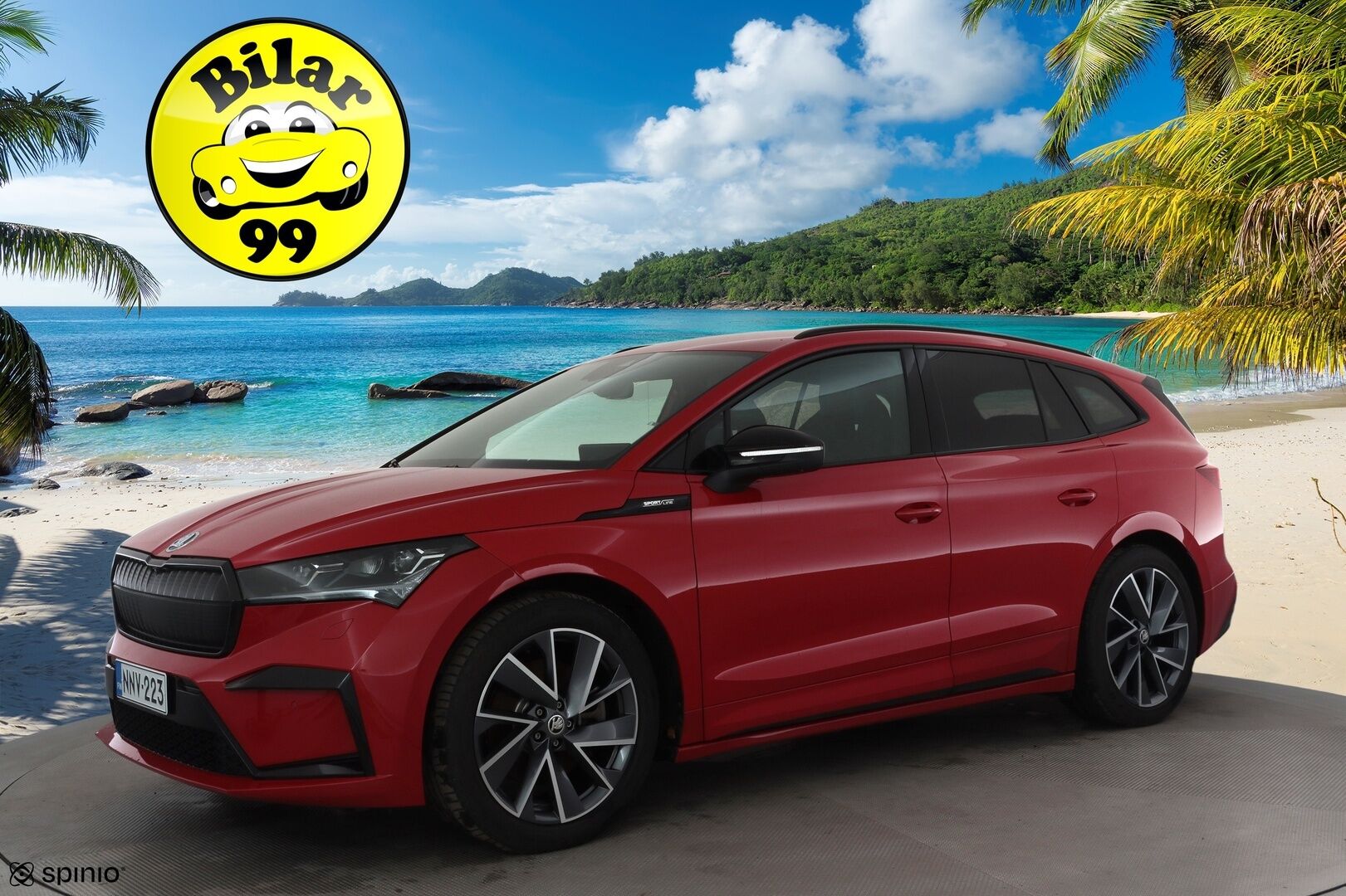 Skoda Enyaq 2021 80 SportLine iV * ILP / Koukku / ACC / Matrix-LED / 360° / Navi / Kaistavahti / Digimittaristo / Keyless * - HULLU BLACKWEEK 2,49% KORKOTARJOUS - Akku kuntotarkastettu / Kahdet renkaat