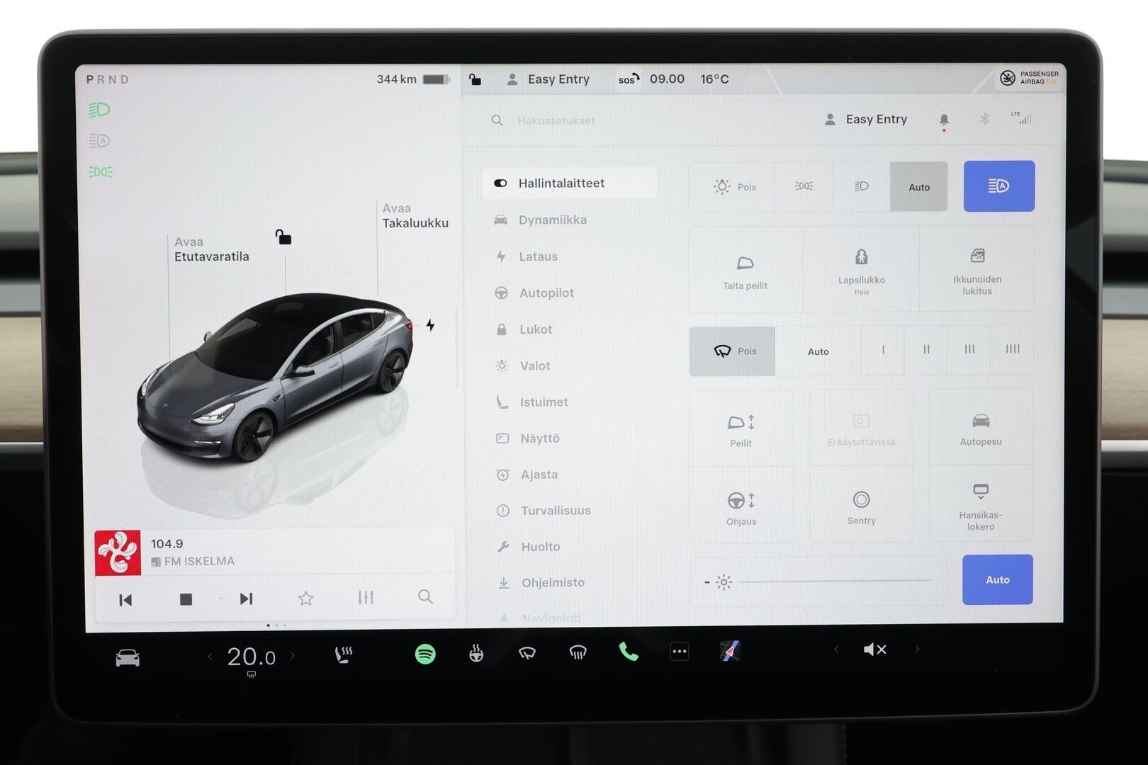 Tesla Model 3 2022 Standard Range Plus * Lasikatto / ILP / ACC / Matrix-LED / Muistipenkki / P.Kamera / Navi / Kaistavahti / Keyless * - 2x Latauskaapelit - HULLU BLACKWEEK KORKOTARJOUS 2,49%