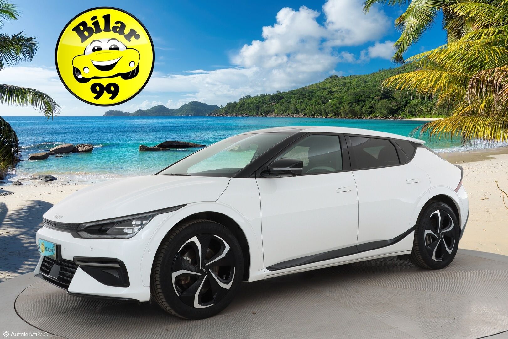 KIA EV6 2022 GT-Line AWD 77,4kWh 325 hv - 3,99 % KORKOTARJOUS TÄHÄN AUTOON - *Ilmainen kotiintoimitus!* - Lämpöpumppu / Smart Cruise / HUD / 360° / Meridian / Lasikattoluukku / Ilmastoitu Muistipenkki / KeylessGo / Kaistavahti / Tulossa toimipisteeseen!