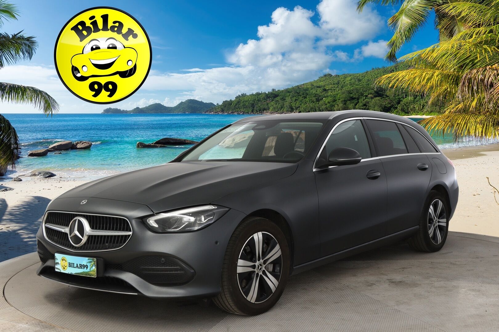 MERCEDES-BENZ C 2022 300 e Avantgarde - 3,99 % KORKOTARJOUS TÄHÄN AUTOON - Mattaharmaaksi teipattu / P-kamera / Koukku / Vakkari / Kaistavahti / 2x renkaat / Ratinlämmitin / Puolinahka Sporttipenkit / 