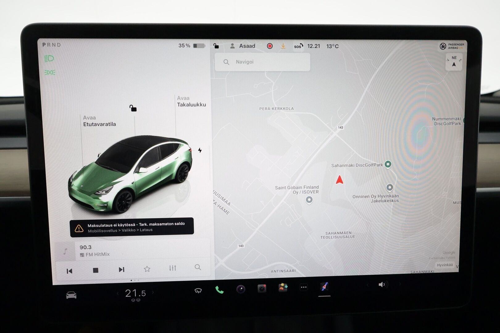 TESLA MODEL Y 2022 Long Range AWD Ryzen AMD **Lasikatto / Lämpöpumppu / Adapt.Vakkari / Matrix-LED / P. Kamera / Navi / Kaistavahti** - 3,99 % KORKOTARJOUS TÄHÄN AUTOON - Premium Audio / KeylessGO / 2x Renkaat