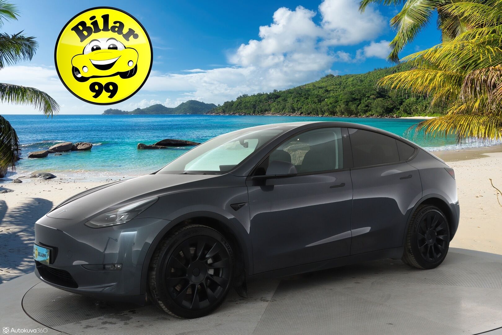 TESLA MODEL Y 2022 Long Range AWD Ryzen AMD **Lasikatto / Lämpöpumppu / Koukku / Adapt.Vakkari / Matrix-LED / P.Kamera / Navi** - 3,99 % KORKOTARJOUS TÄHÄN AUTOON - Nahkaverhoilu / Kaistavahti / Premium Audio / KeylessGO / 2x Renkaat