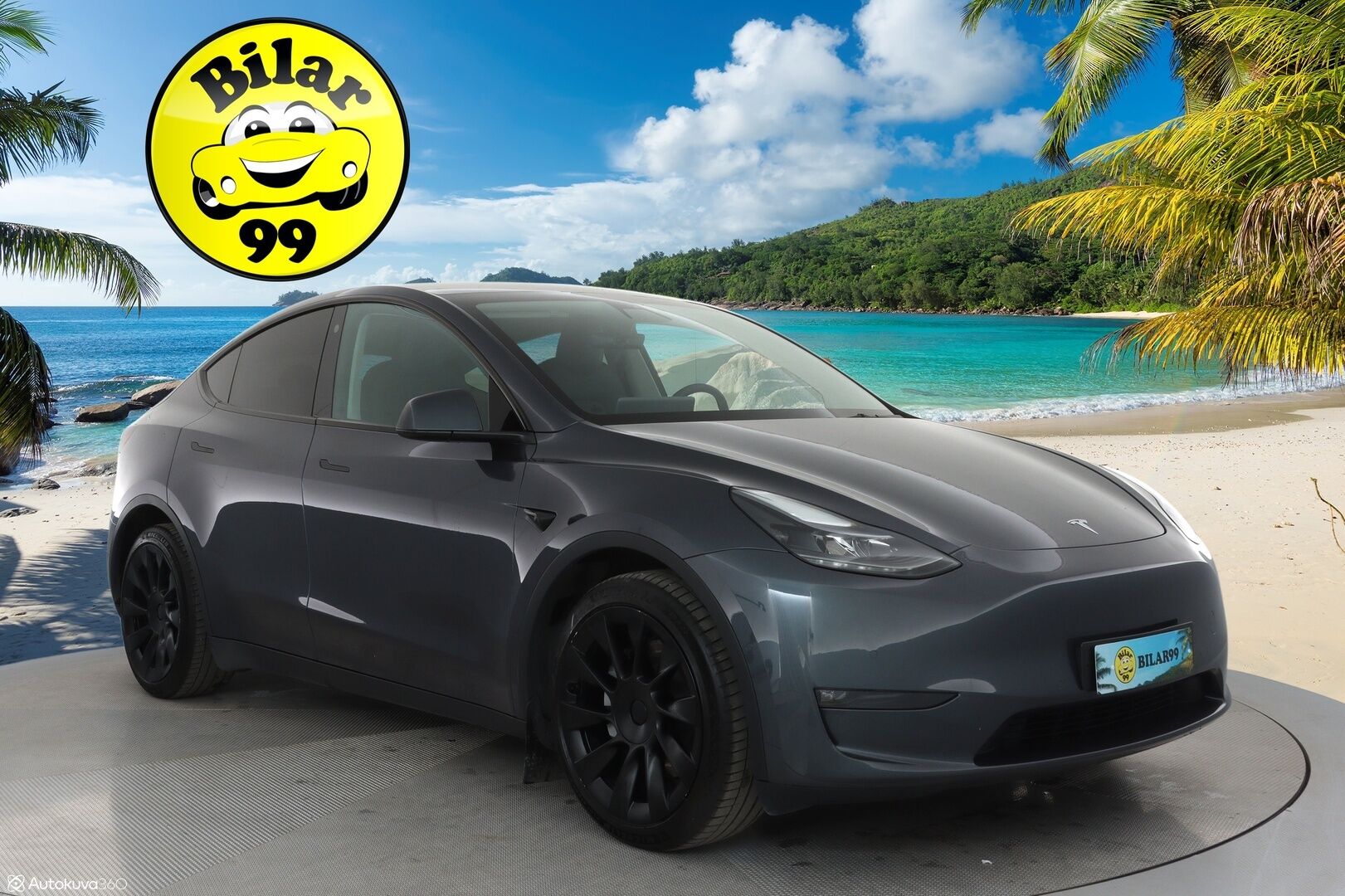 TESLA MODEL Y 2022 Long Range AWD Ryzen AMD **Lasikatto / Lämpöpumppu / Koukku / Adapt.Vakkari / Matrix-LED / P.Kamera / Navi** - 3,99 % KORKOTARJOUS TÄHÄN AUTOON - Nahkaverhoilu / Kaistavahti / Premium Audio / KeylessGO / 2x Renkaat