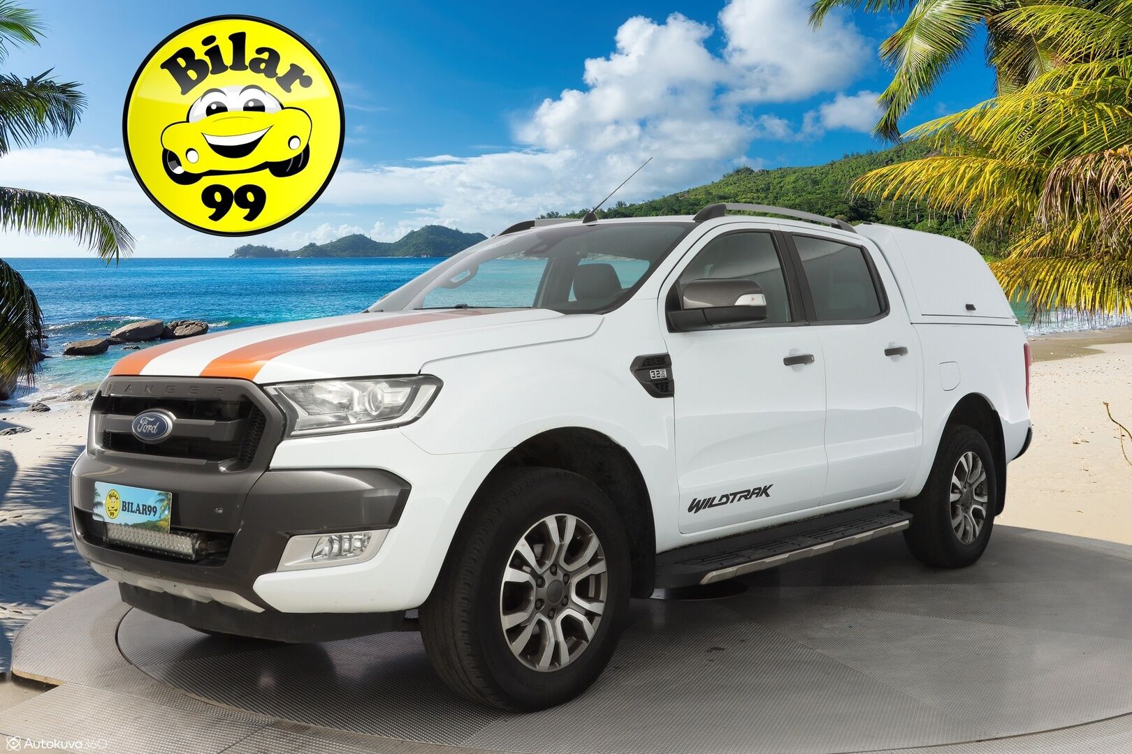 FORD RANGER 2018 3.2tdci 4X4 Wildtrak *Webasto / Koukku / ACC / P.Kamera / Kaistavahti / Navi / LED-lisävalo / 2x Renkaat* - 3,99 % KORKOTARJOUS TÄHÄN AUTOON - Merkkihuollot / Kahdet Fordin Alumiinivanteet / Alpha Lavaste