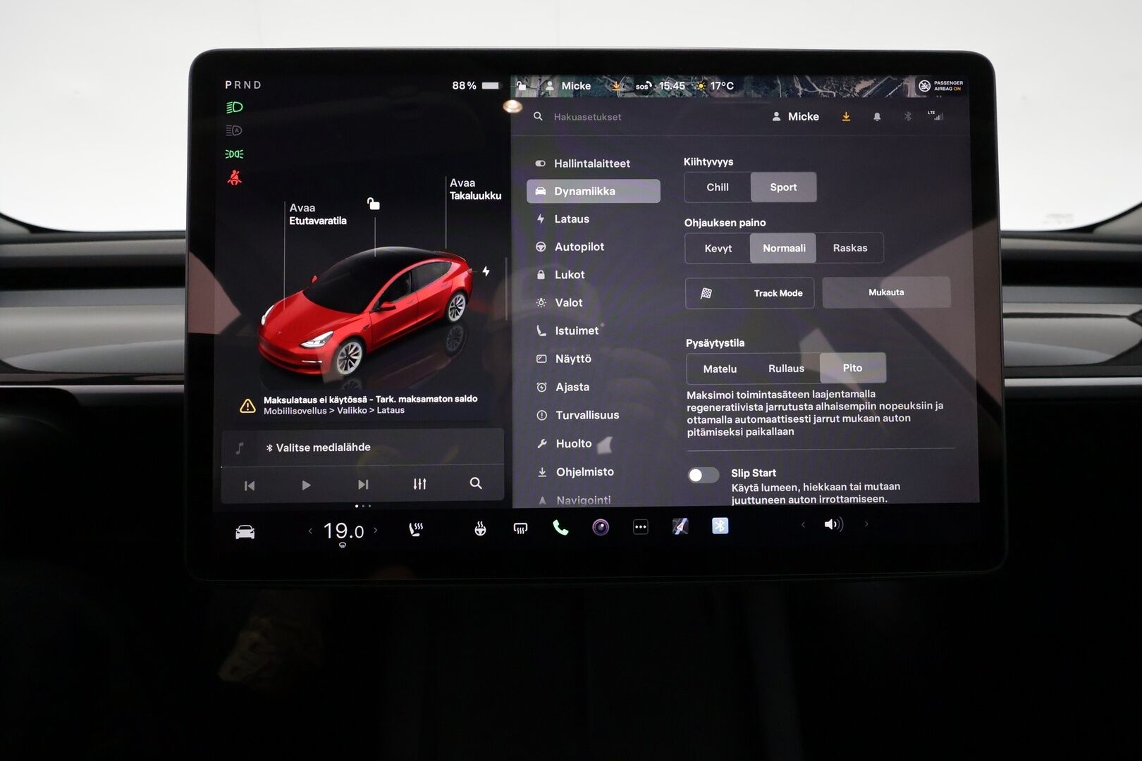 TESLA MODEL 3 2022 Performance *ILP / Lasikatto / Acc / Matrix-LED / Muistipenkki / Kamera / Nav / Kaistavahti / Premium Audio / Nahkaverhoilu / Keyless* - 3,99 % KORKOTARJOUS TÄHÄN AUTOON - 31.5. ASTI! - ALV-vähennyskelpoinen / Siistikuntoinen / Koti- ja Kauppakeskus laturit